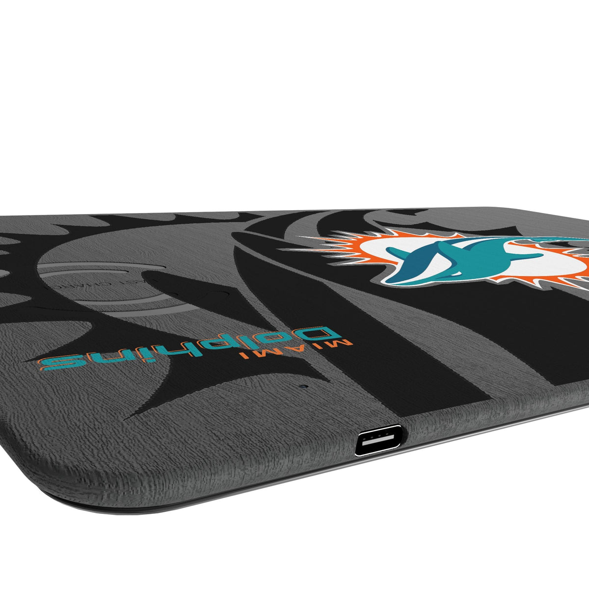 Miami Dolphins Monocolor Tilt 15-Watt Wireless Charger and Mouse Pad 3