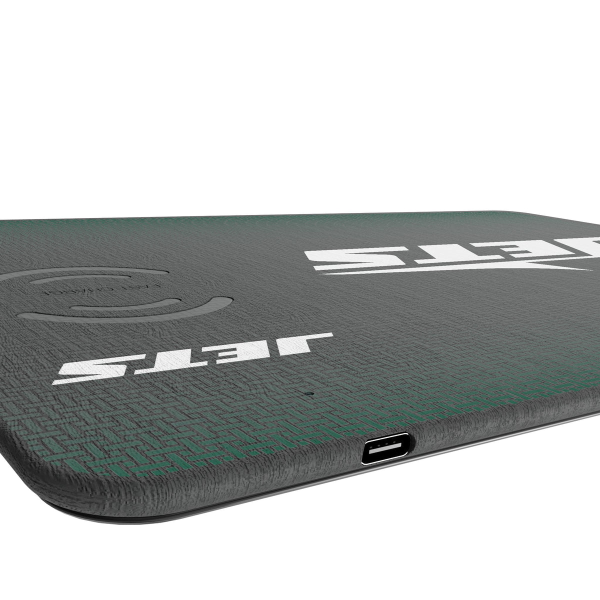 New York Jets Linen 15-Watt Wireless Charger and Mouse Pad 3