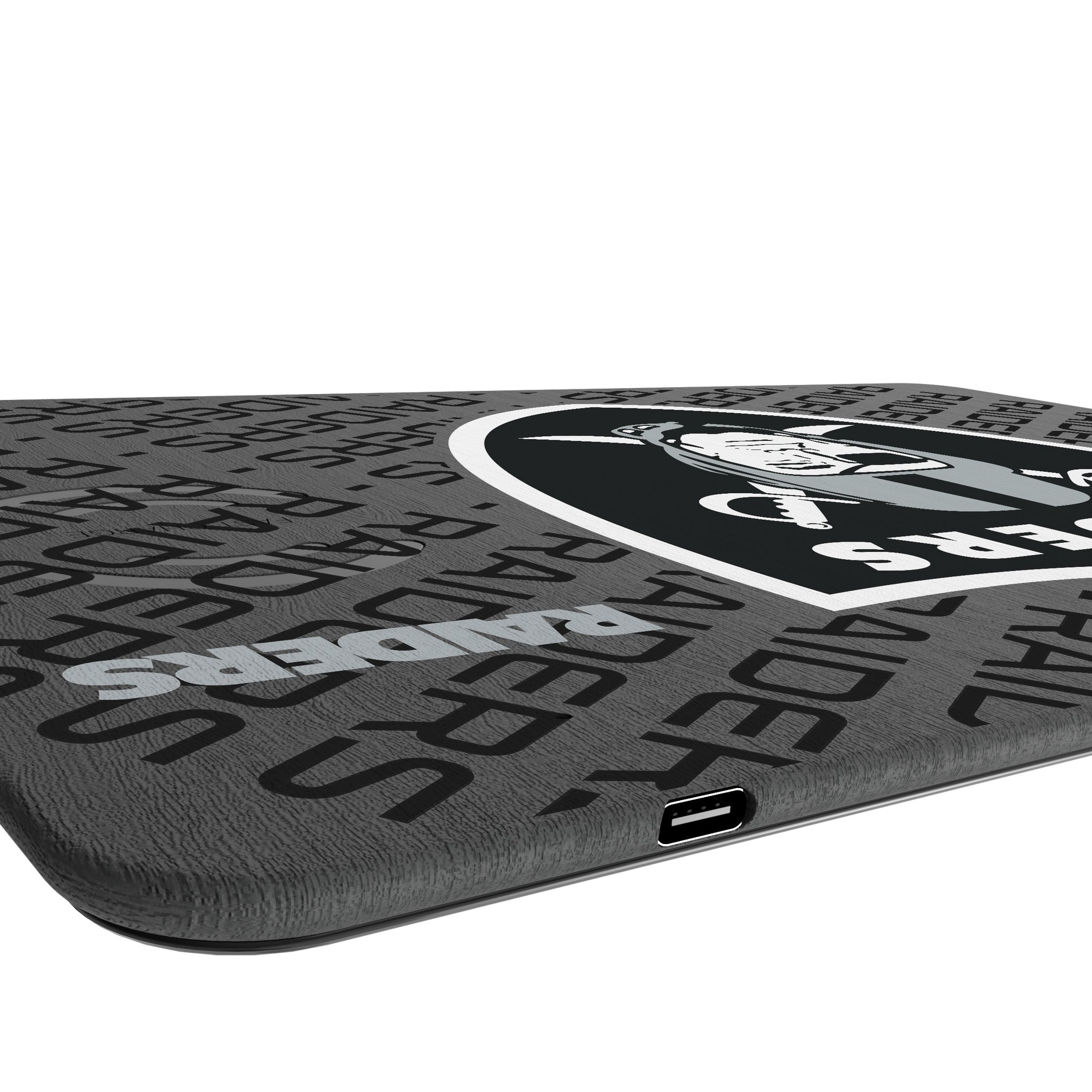 Las Vegas Raiders Monocolor Tilt 15-Watt Wireless Charger and Mouse Pad 3