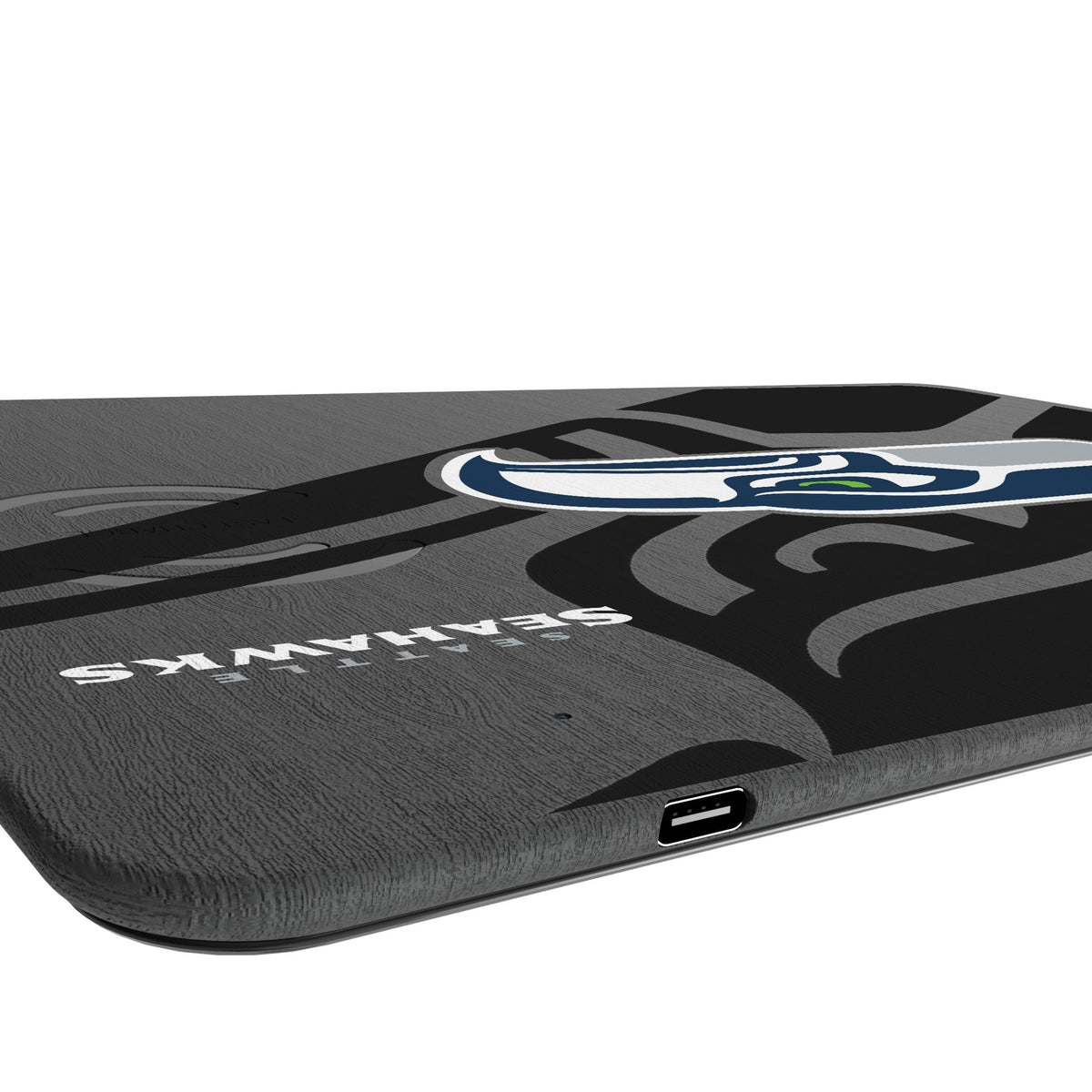 Seattle Seahawks Monocolor Tilt 15-Watt Wireless Charger and Mouse Pad 3