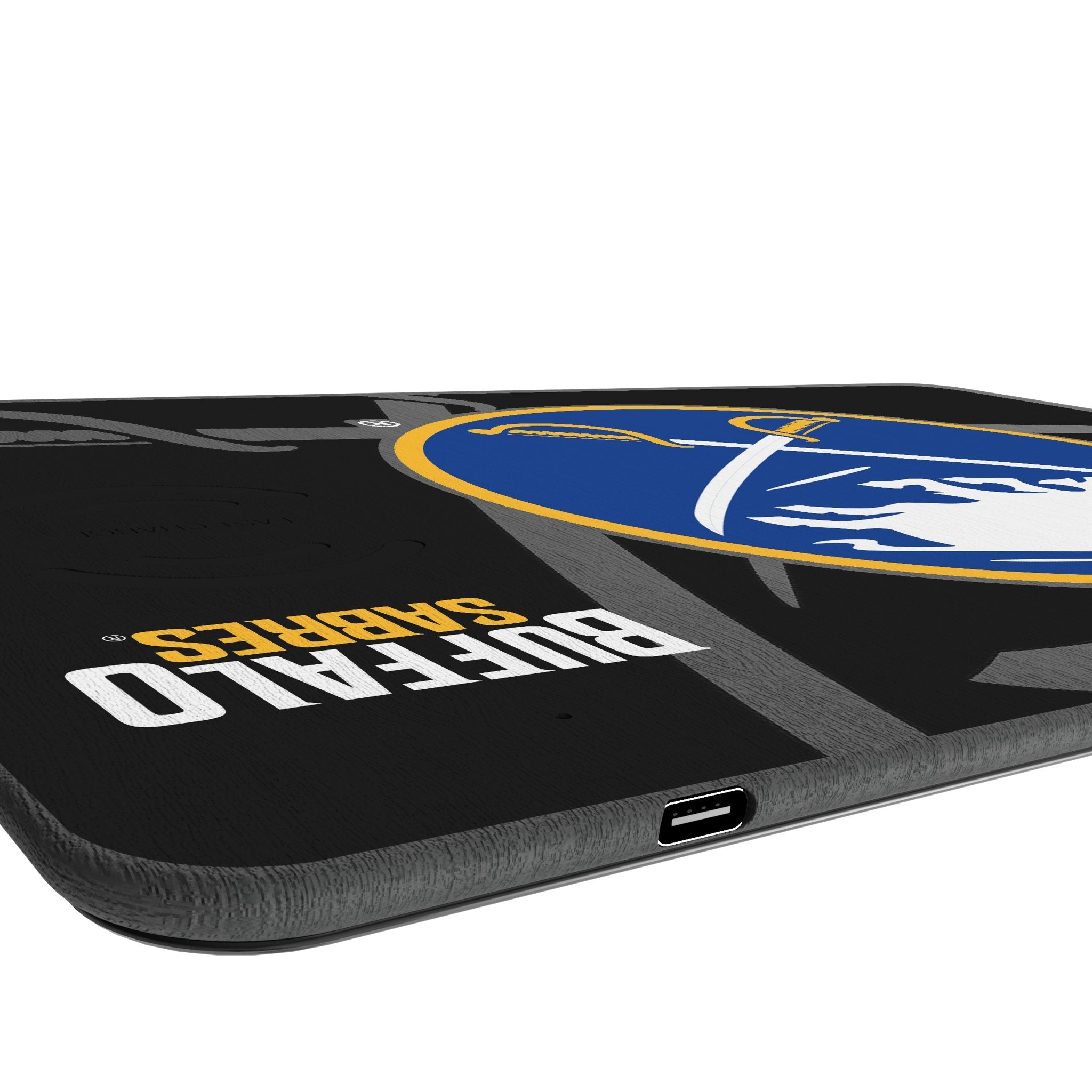 Buffalo Sabres Monocolor Tilt 15-Watt Wireless Charger and Mouse Pad 3