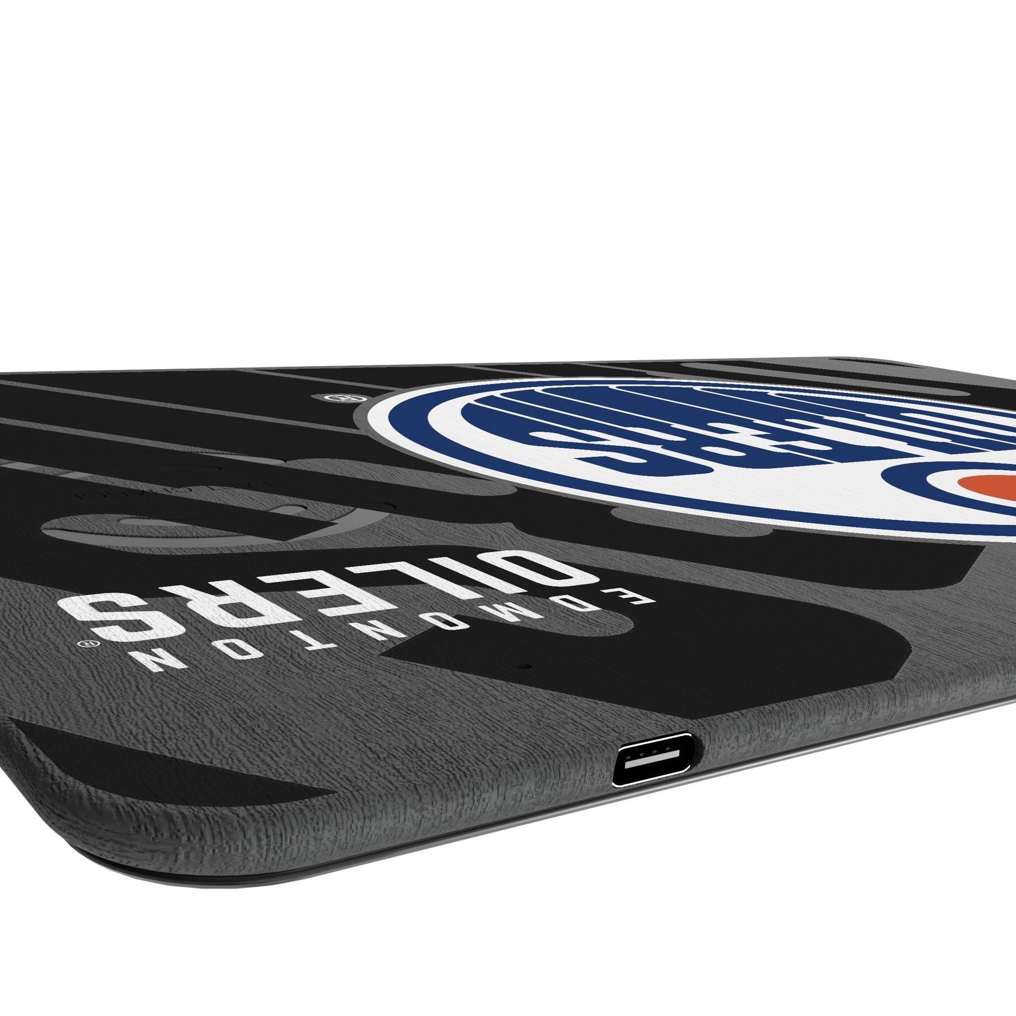 Edmonton Oilers Monocolor Tilt 15-Watt Wireless Charger and Mouse Pad 3