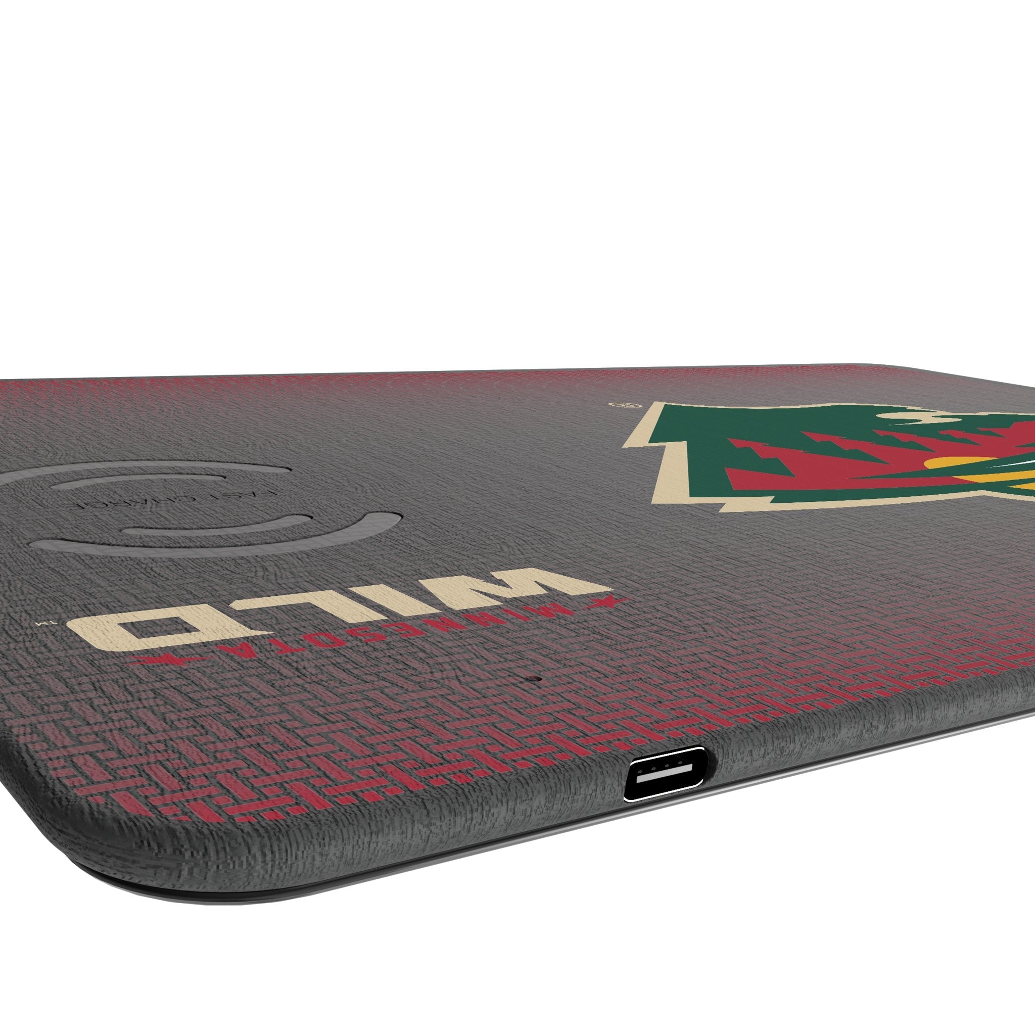 Minnesota Wild Linen 15-Watt Wireless Charger and Mouse Pad 3