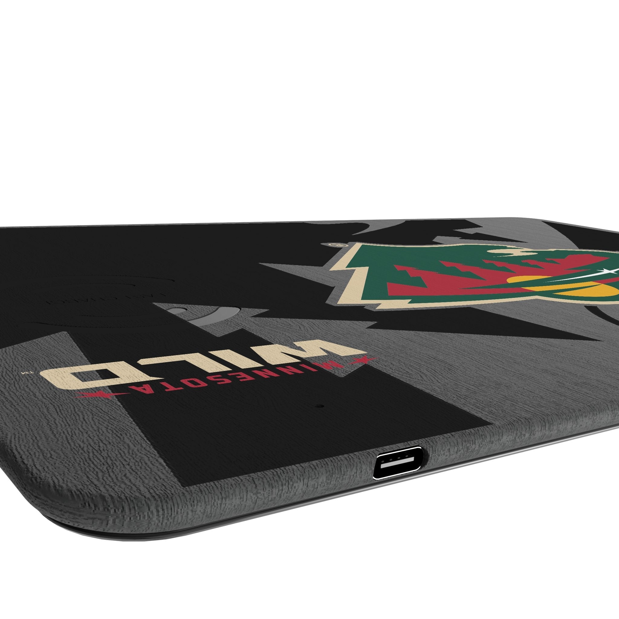 Minnesota Wild Monocolor Tilt 15-Watt Wireless Charger and Mouse Pad 3