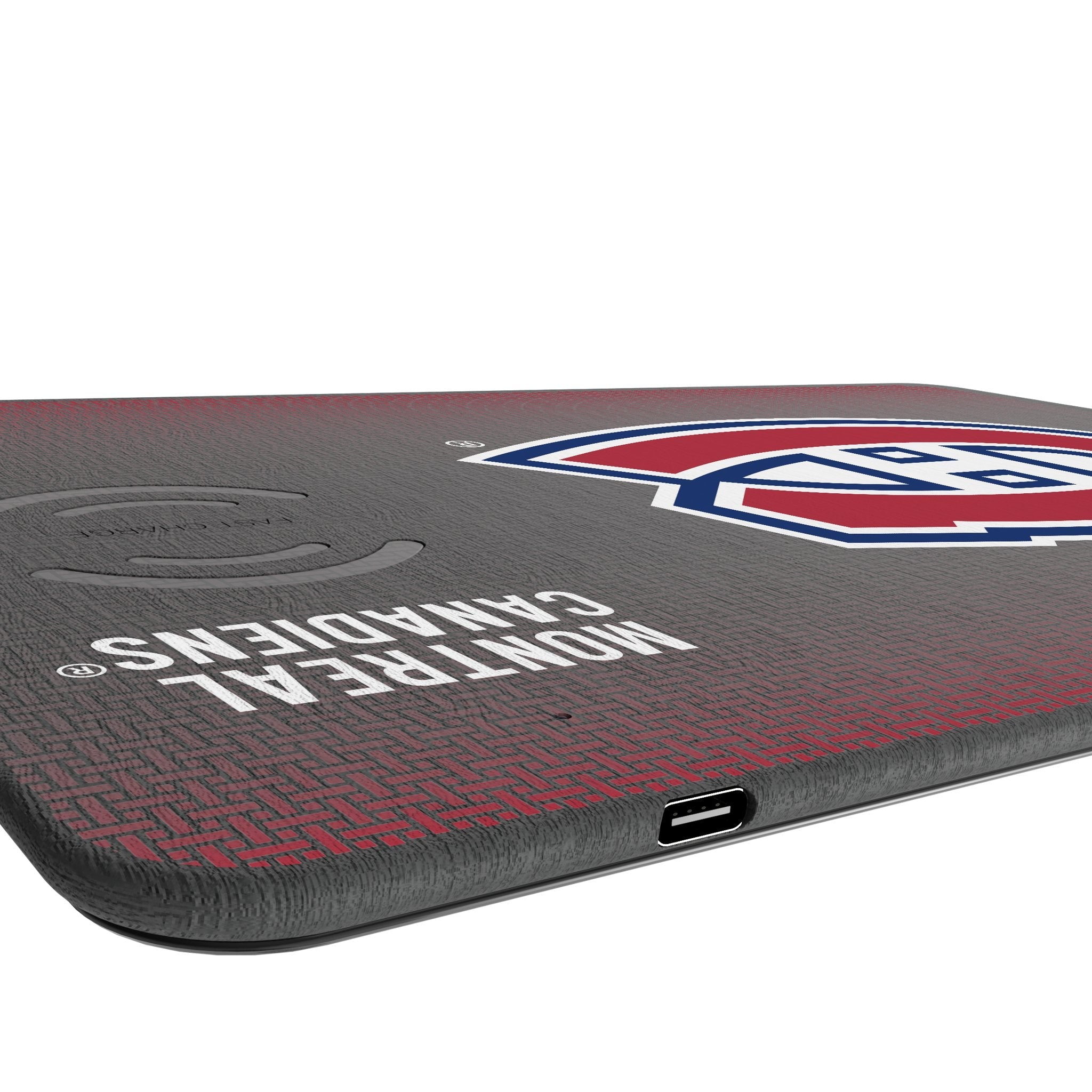 Montreal Canadiens Linen 15-Watt Wireless Charger and Mouse Pad 3