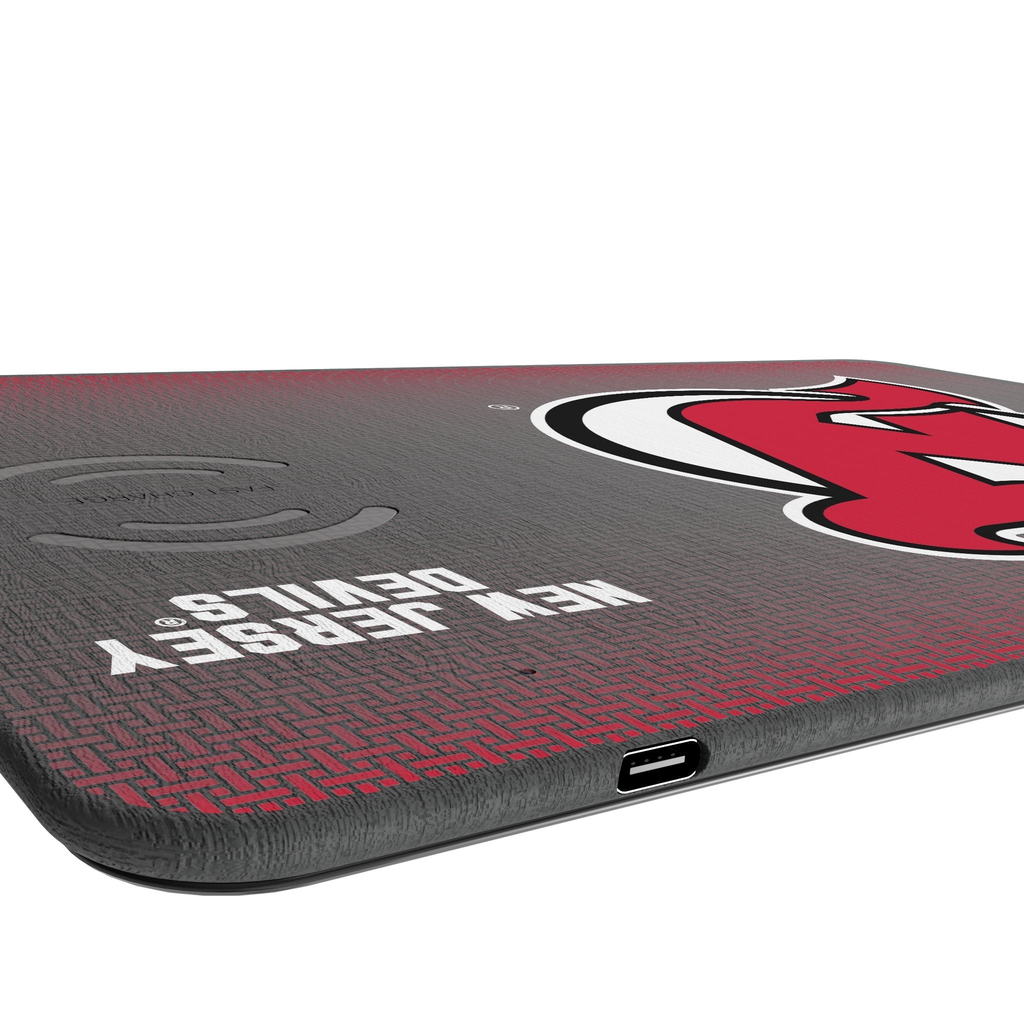 New Jersey Devils Linen 15-Watt Wireless Charger and Mouse Pad 3