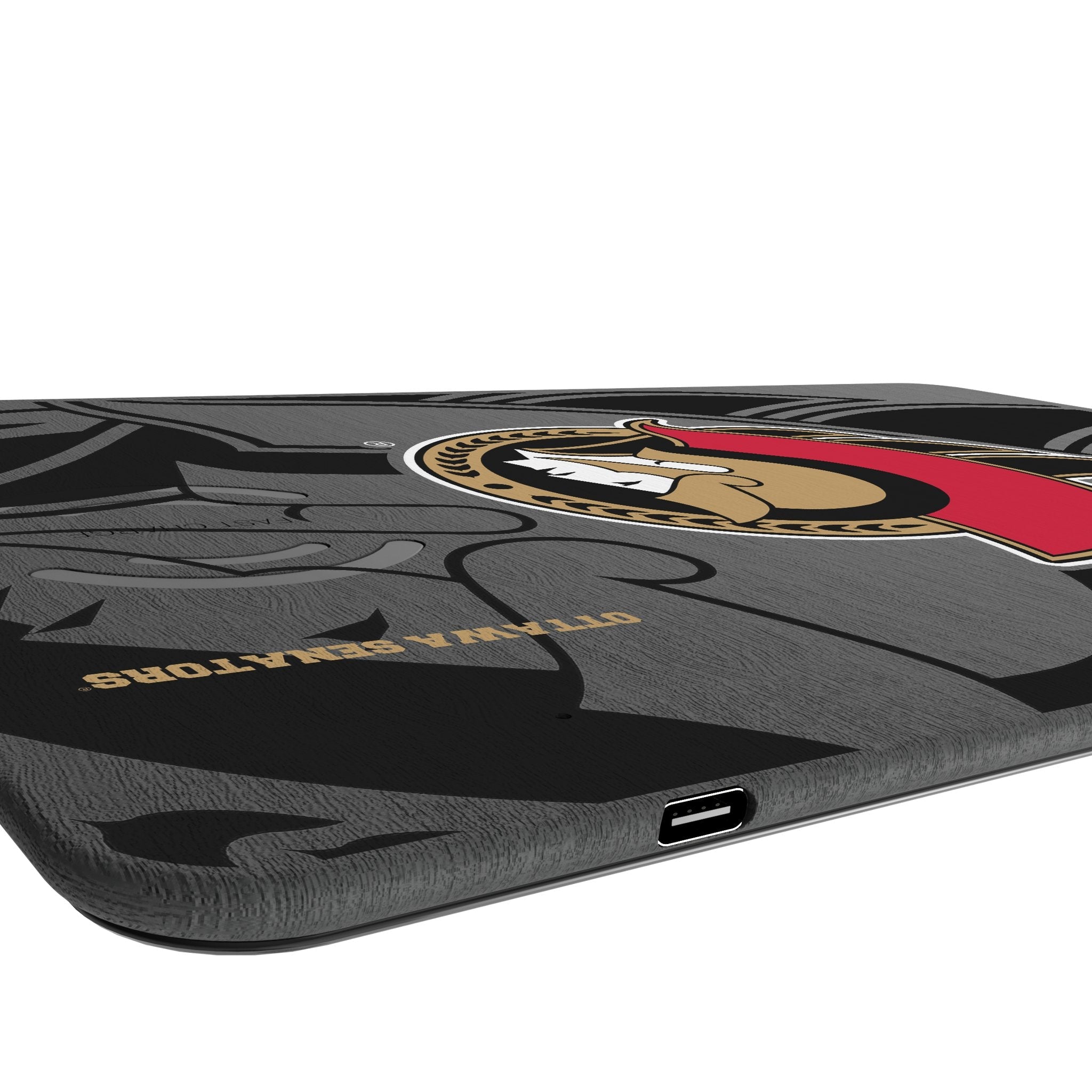 Ottawa Senators Monocolor Tilt 15-Watt Wireless Charger and Mouse Pad 3