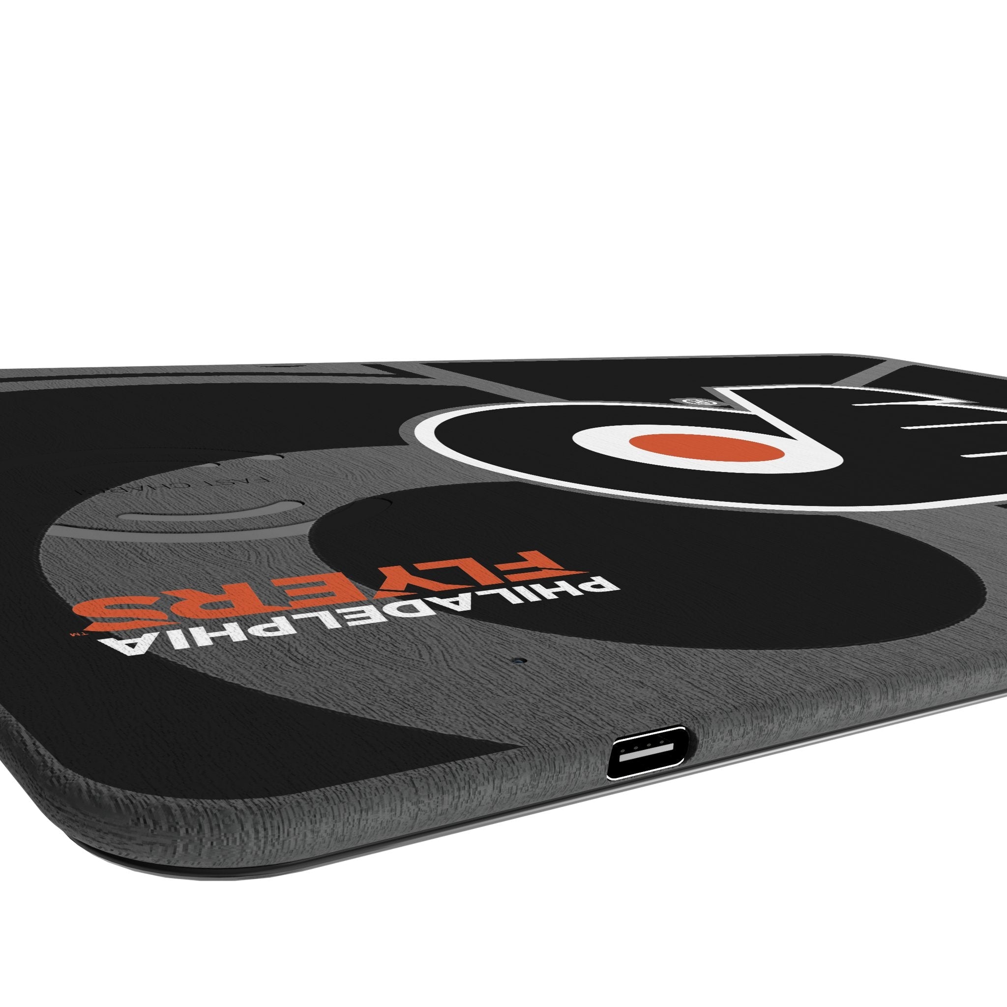 Philadelphia Flyers Monocolor Tilt 15-Watt Wireless Charger and Mouse Pad 3
