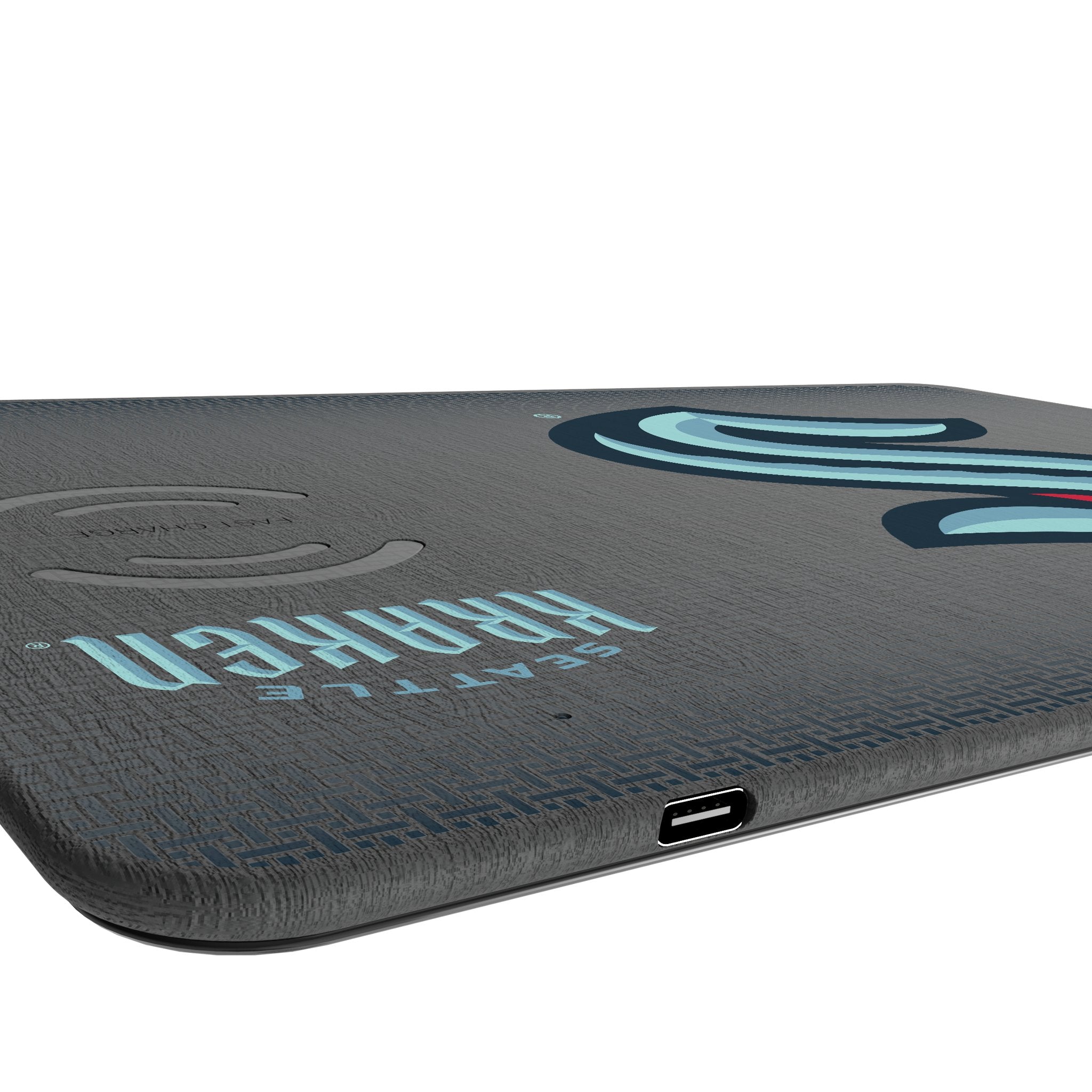 Seattle Kraken Linen 15-Watt Wireless Charger and Mouse Pad 3