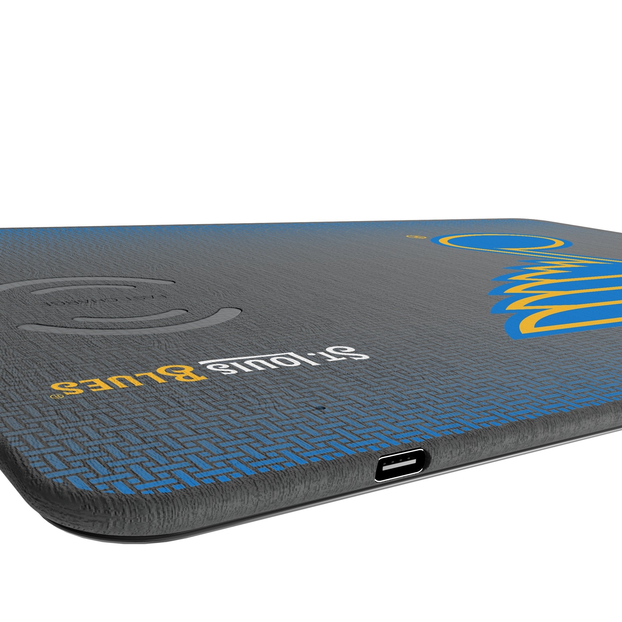 St. Louis Blues Linen 15-Watt Wireless Charger and Mouse Pad 3