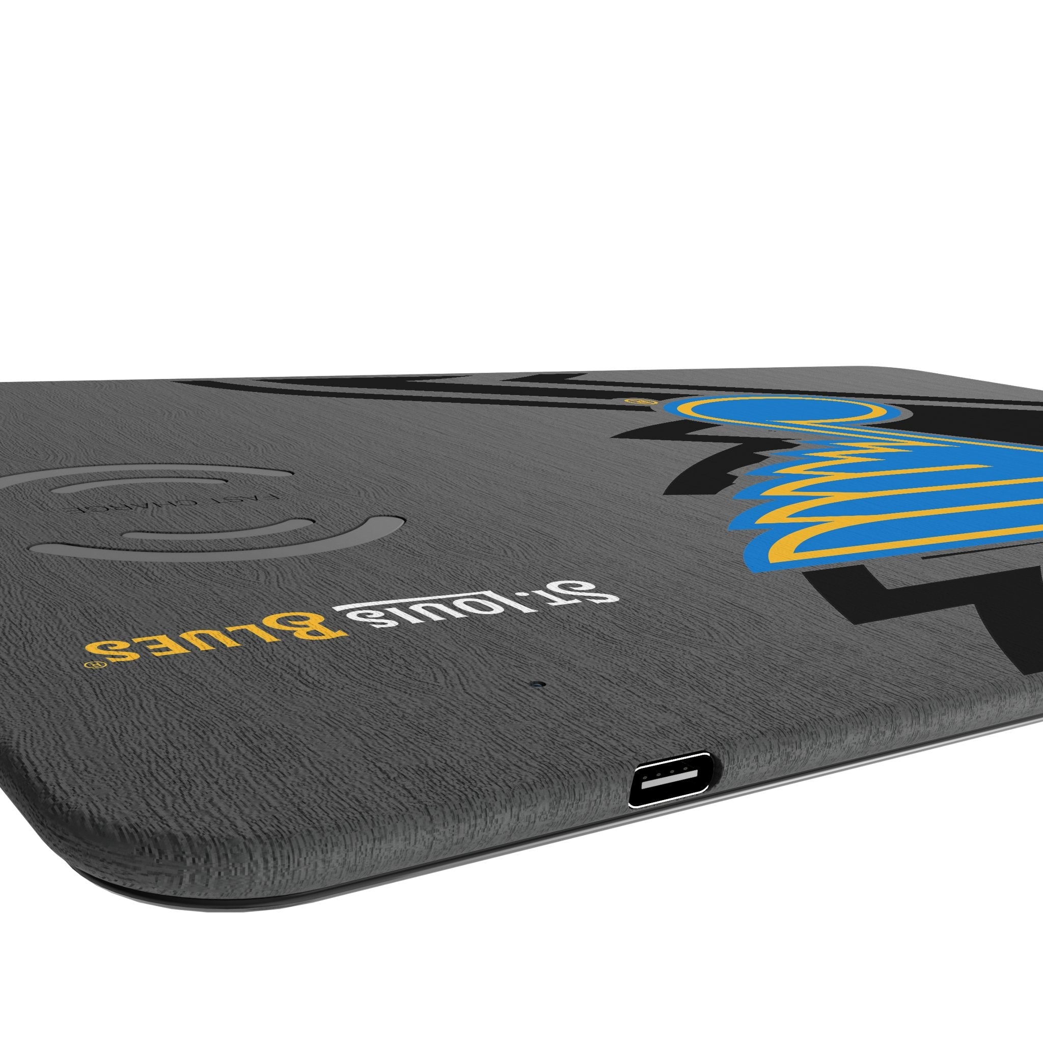 St. Louis Blues Monocolor Tilt 15-Watt Wireless Charger and Mouse Pad 3