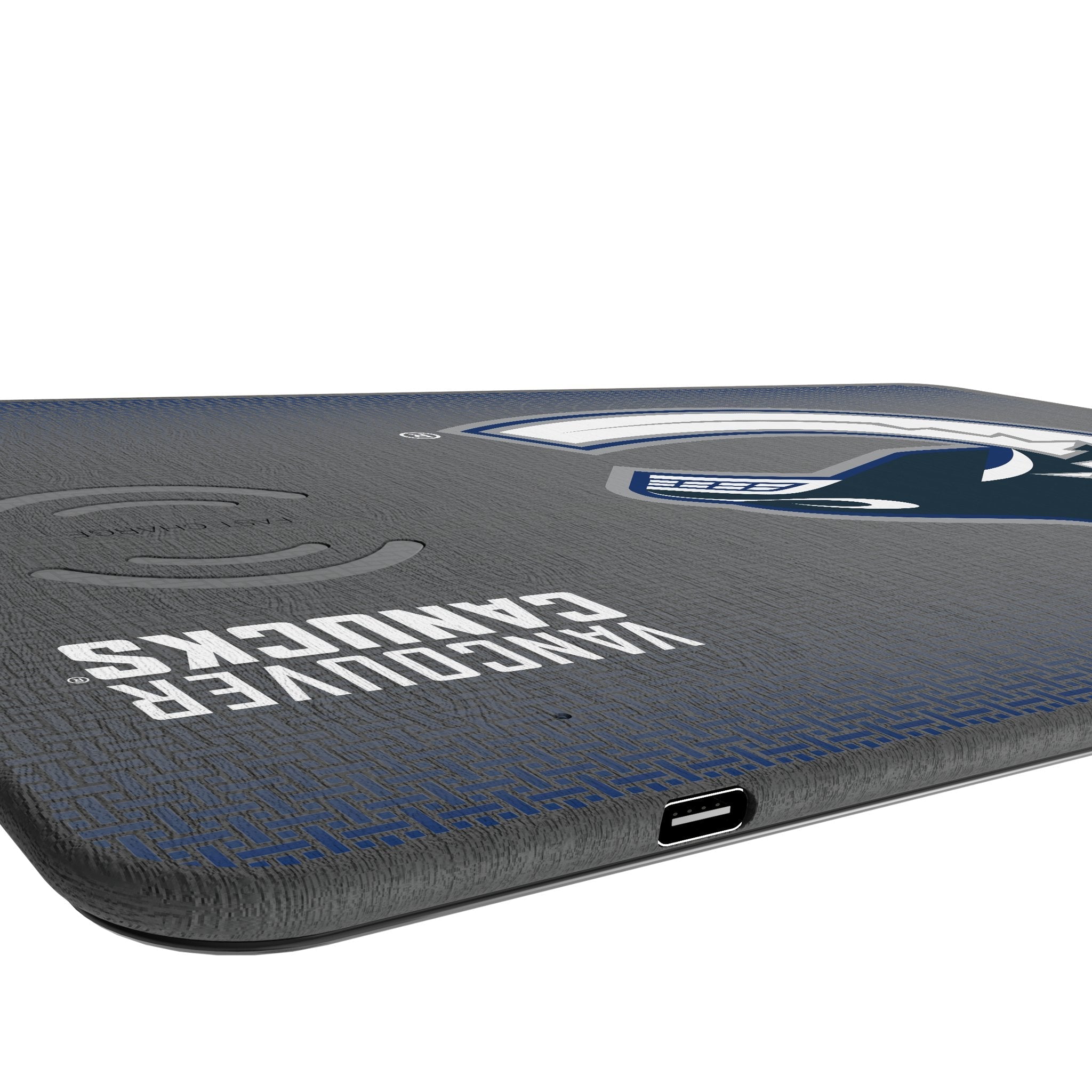 Vancouver Canucks Linen 15-Watt Wireless Charger and Mouse Pad 3