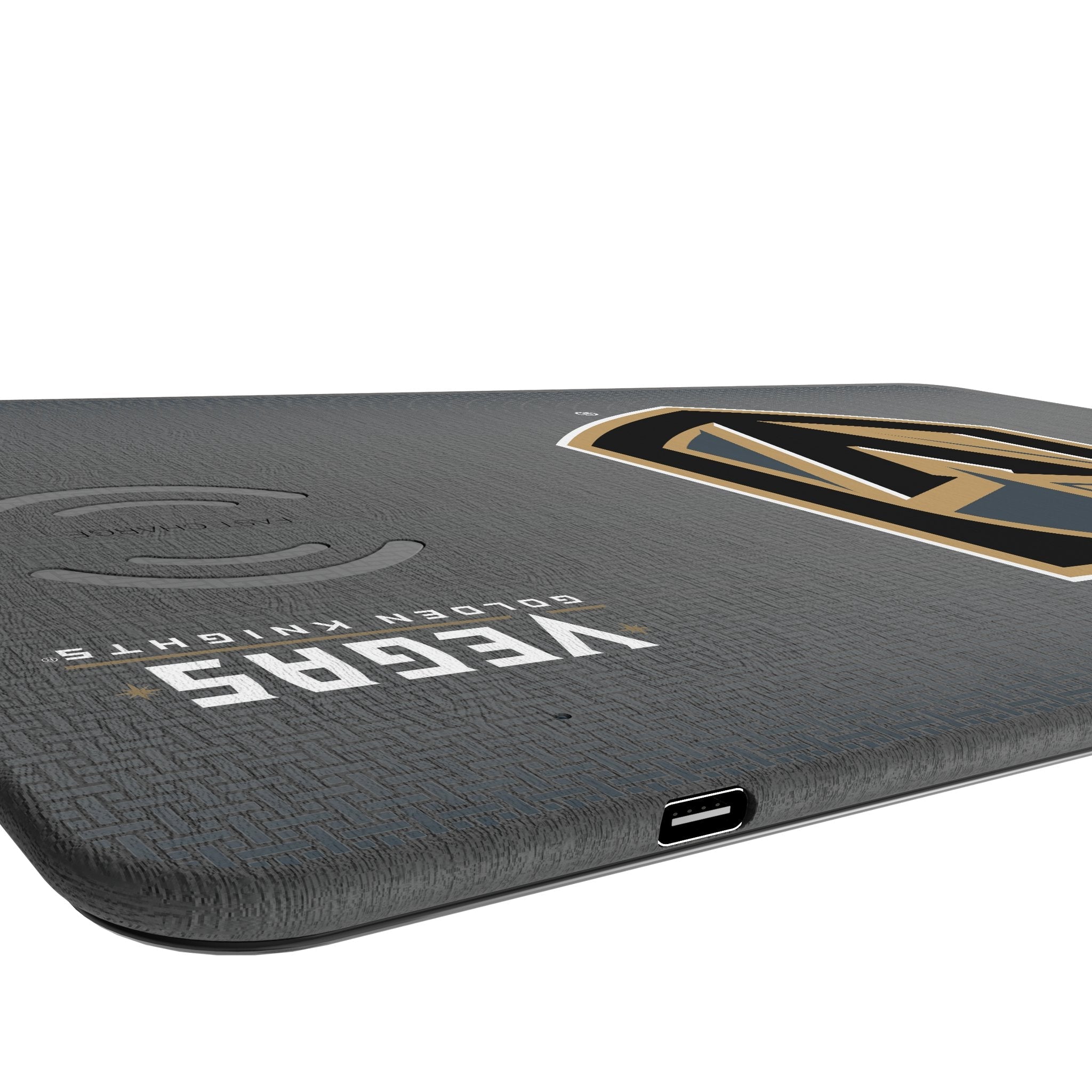 Vegas Golden Knights Linen 15-Watt Wireless Charger and Mouse Pad 3