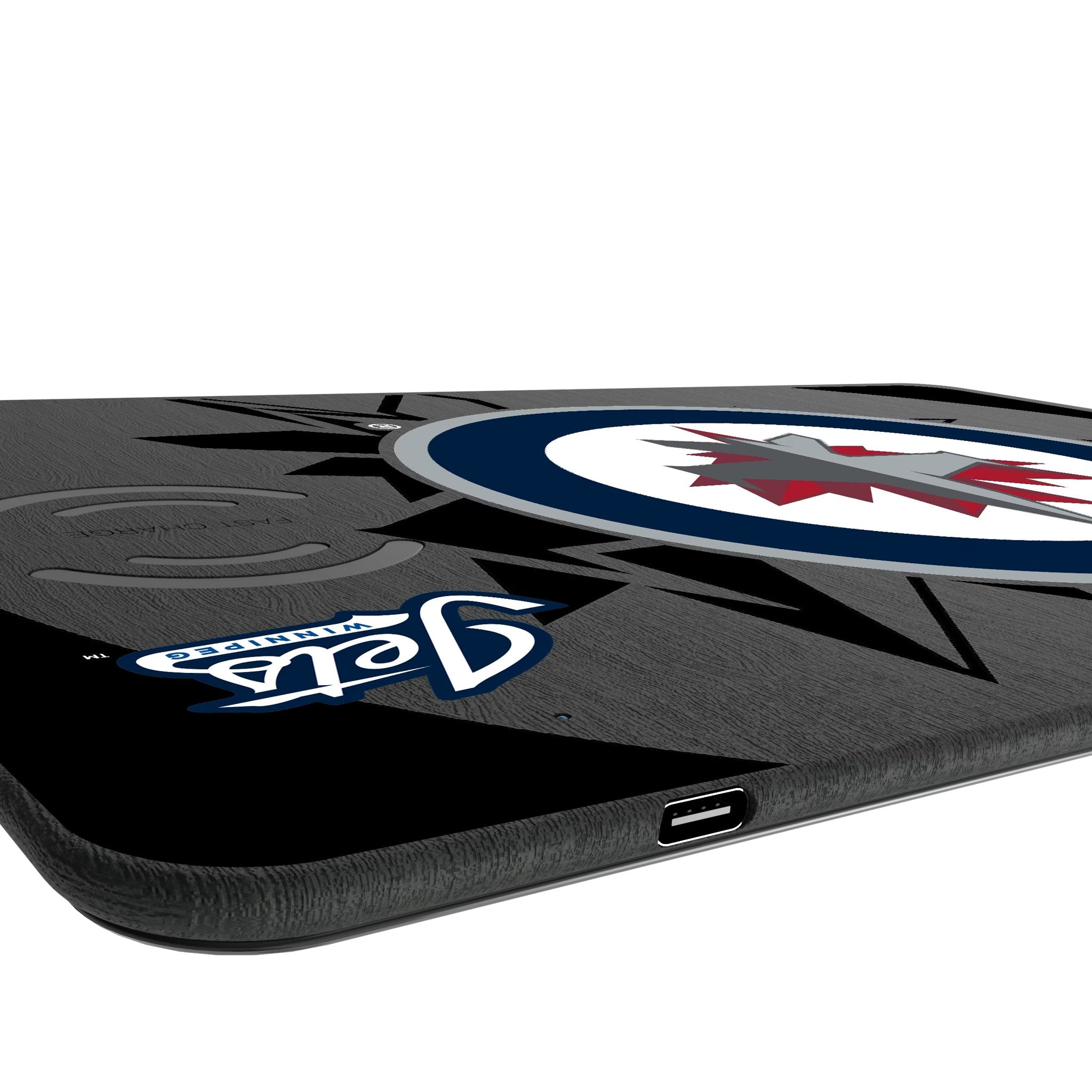 Winnipeg Jets Monocolor Tilt 15-Watt Wireless Charger and Mouse Pad 3