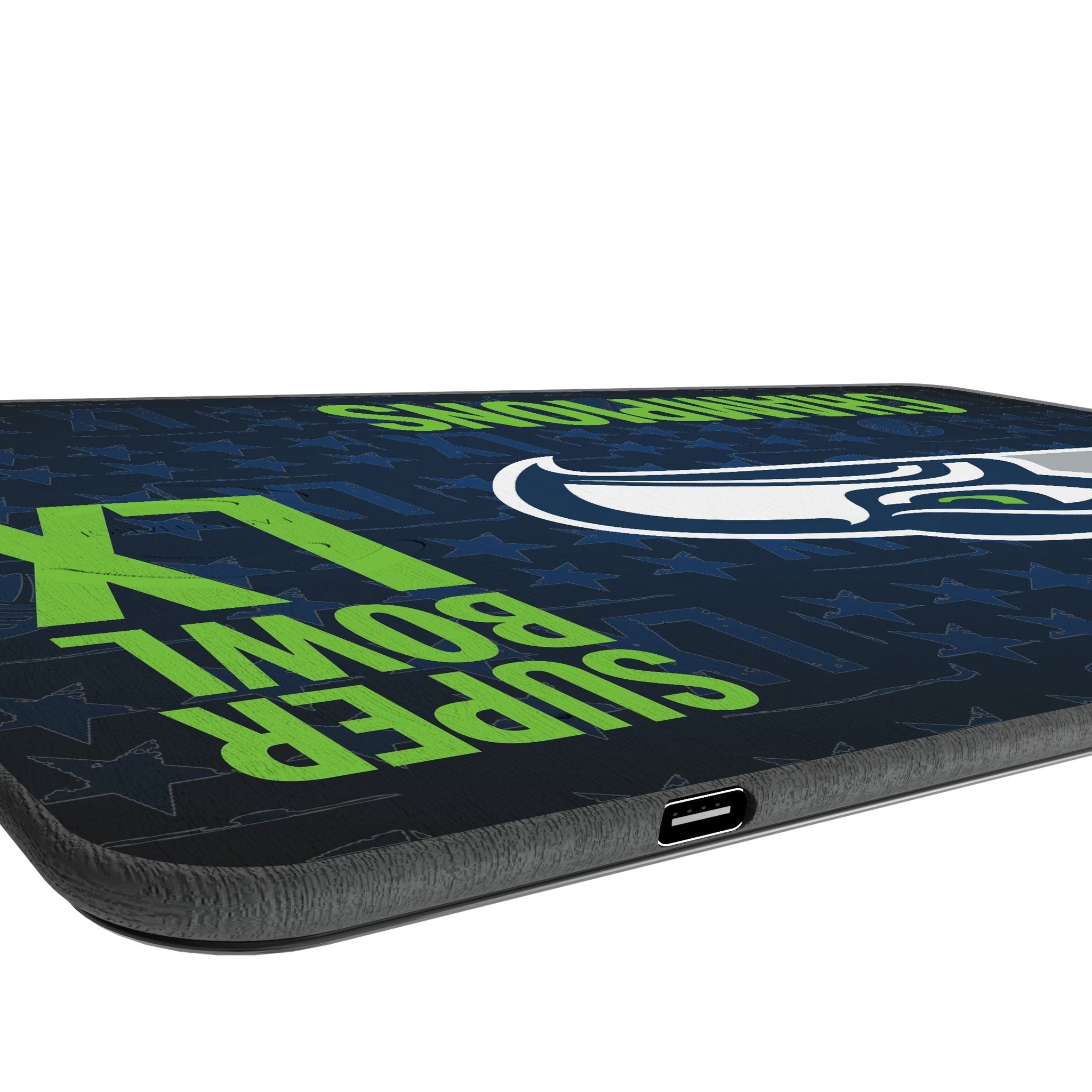 Seattle Seahawks 2026 Super Bowl 15-Watt Wireless Charger and Mouse Pad 3