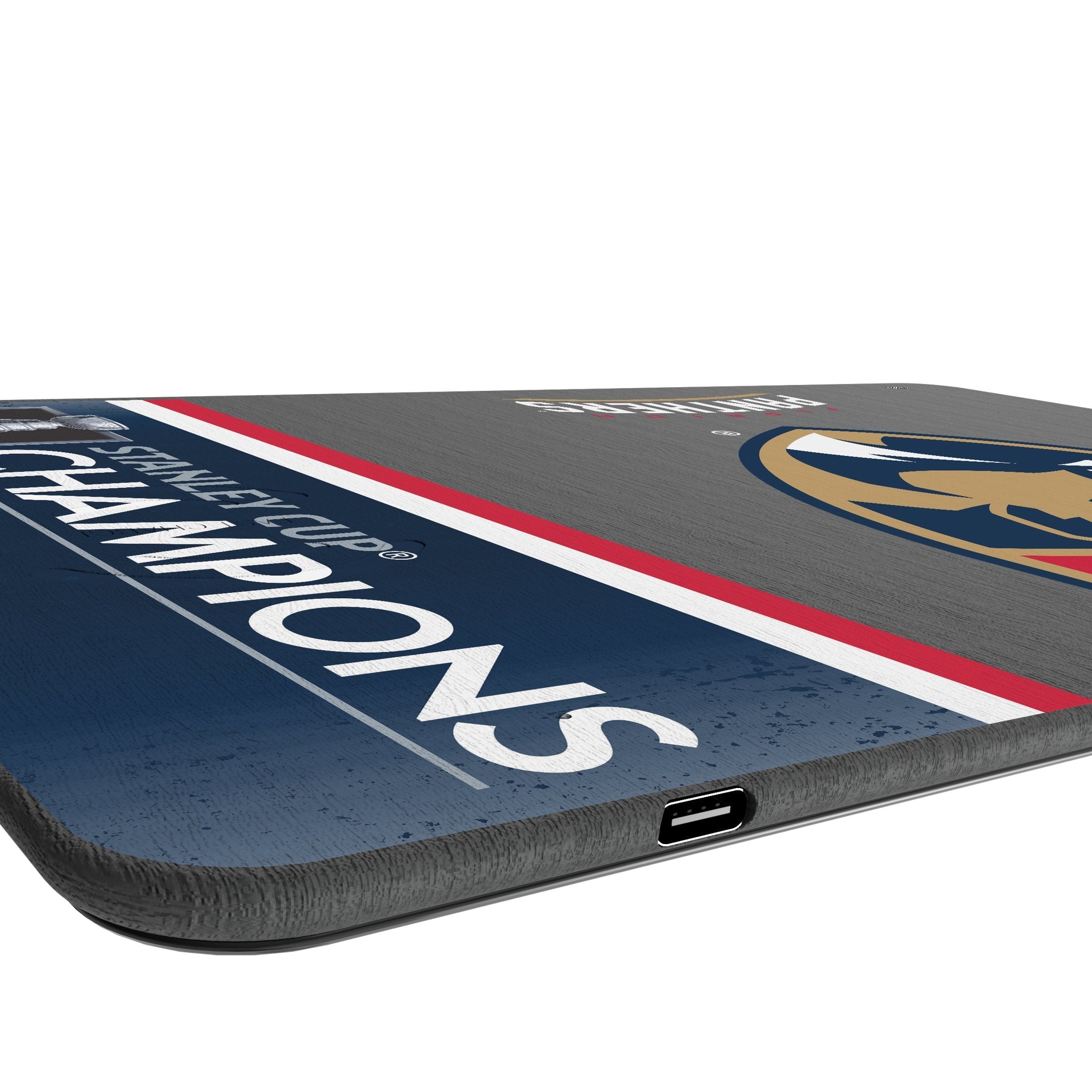 Florida Panthers 2025 Stanley Cup 15-Watt Wireless Charger and Mouse Pad 3
