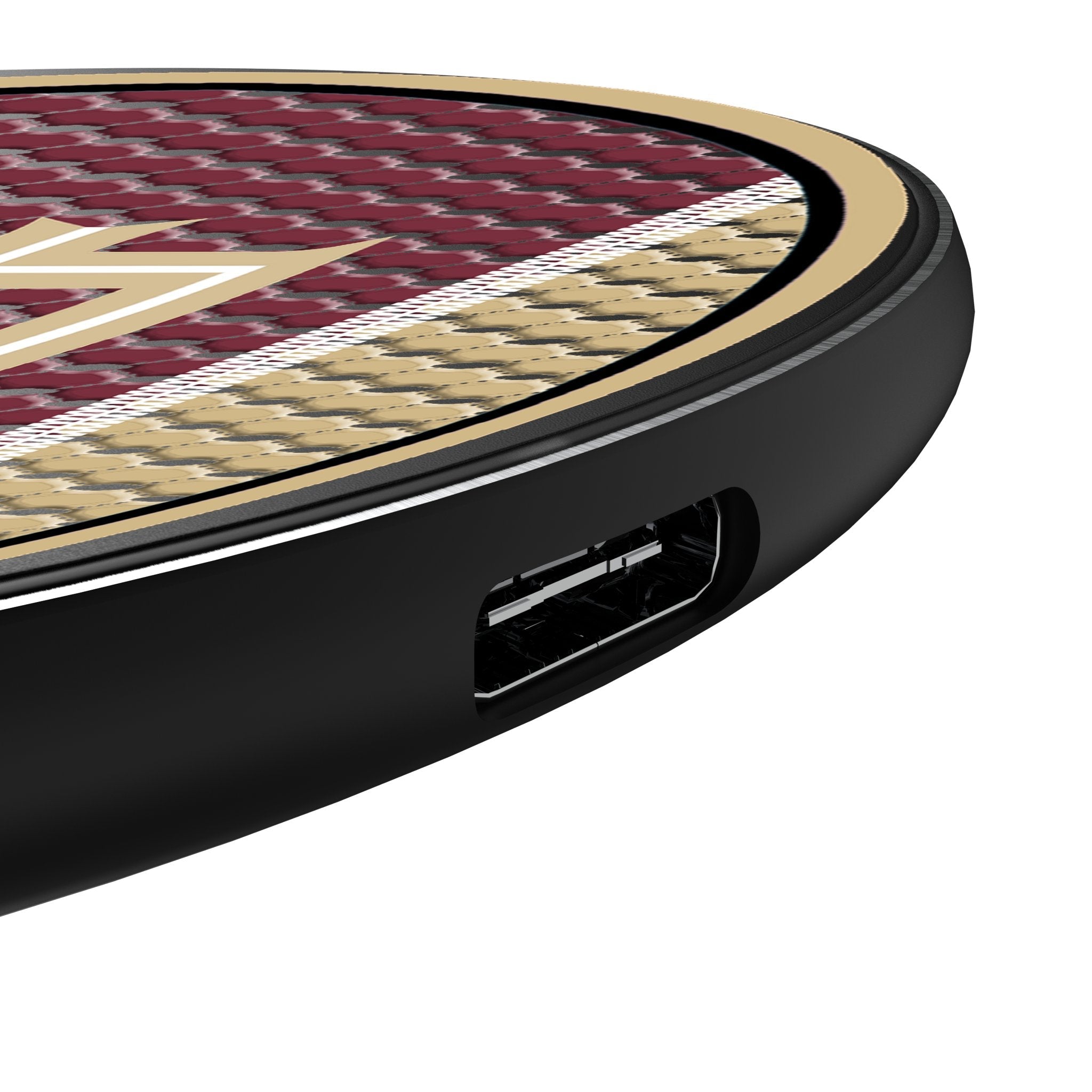 Florida State University Seminoles Athletic Wordmark Mesh 15-Watt Wireless Charger 3