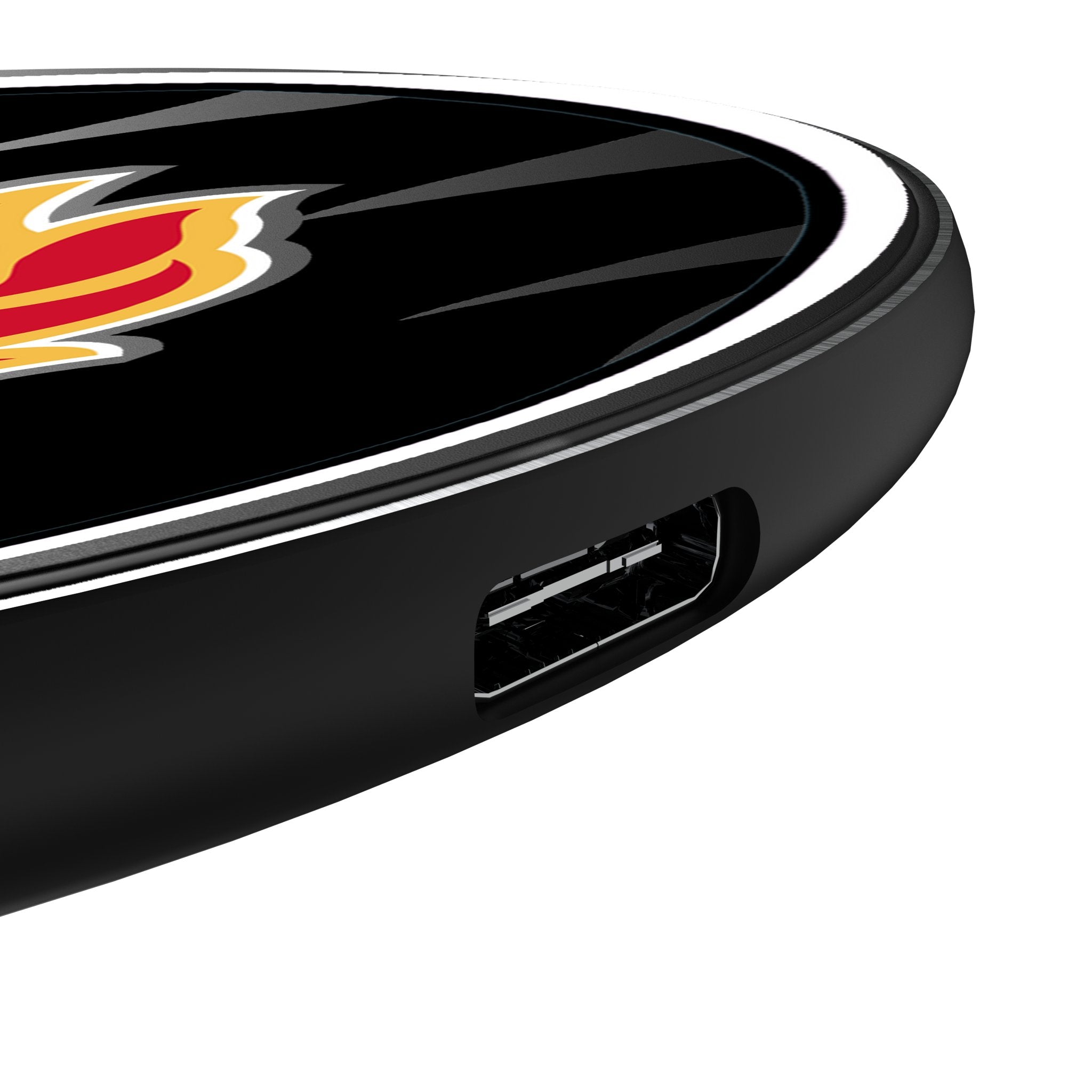 Calgary Flames Monocolor Tilt 15-Watt Wireless Charger 3