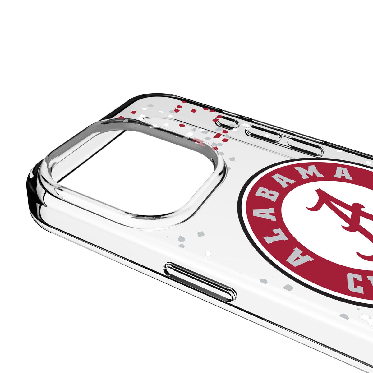 University of Alabama Crimson Tide Confetti Clear Phone Case for Apple iPhone 3
