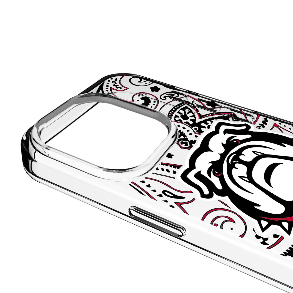 University of Georgia Bulldogs Uga Paisley Clear Phone Case for Apple iPhone 3