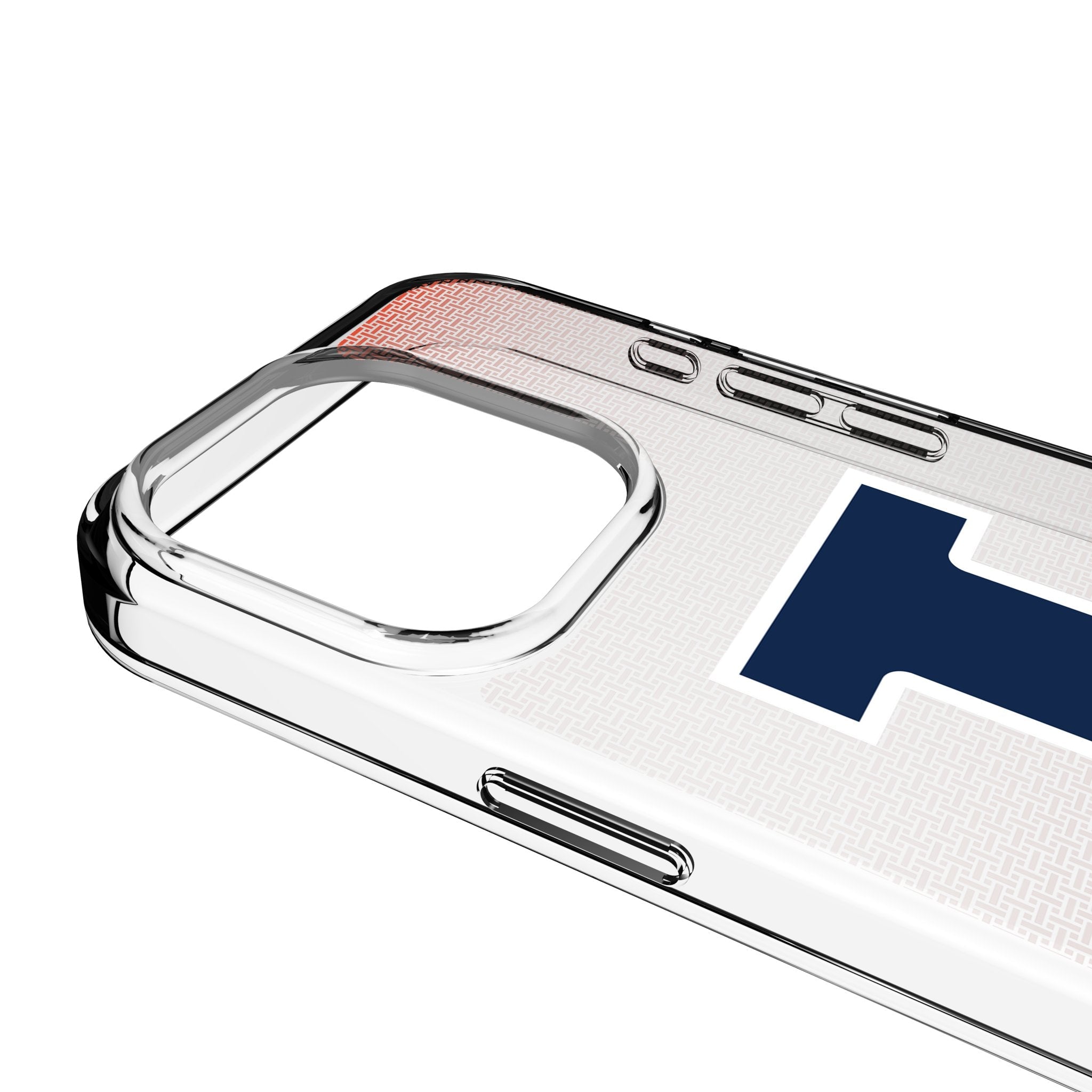 University of Illinois Fighting Illini Linen Clear Phone Case for Apple iPhone 3