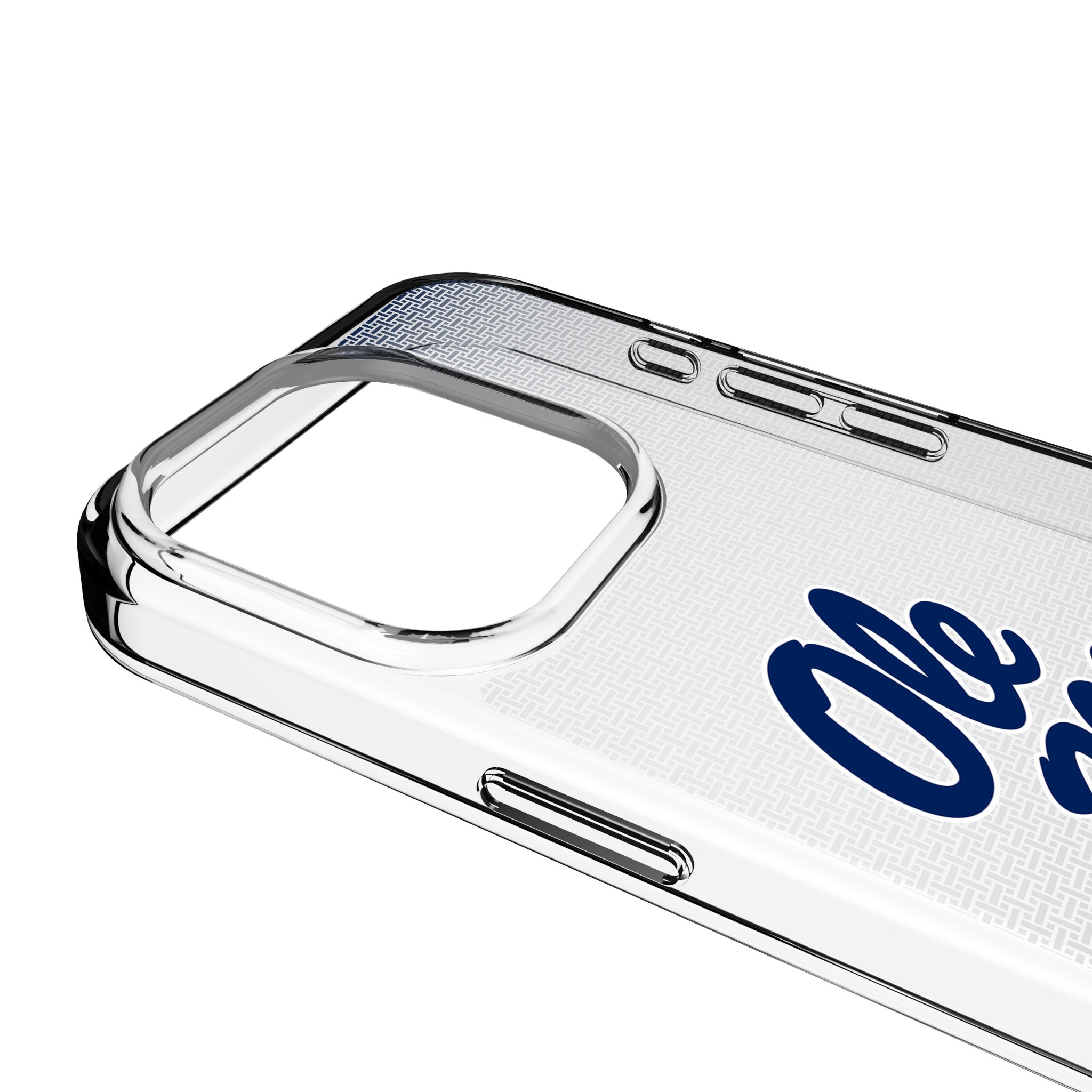 University of Mississippi Rebels Linen Clear Phone Case for Apple iPhone 3