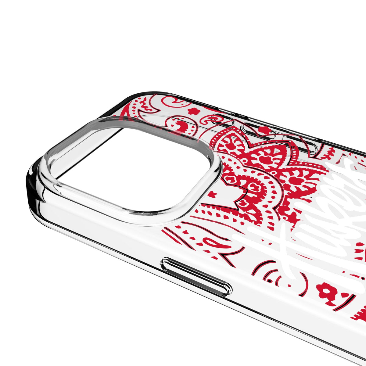 University of Nebraska Huskers Paisley Clear Phone Case for Apple iPhone 3