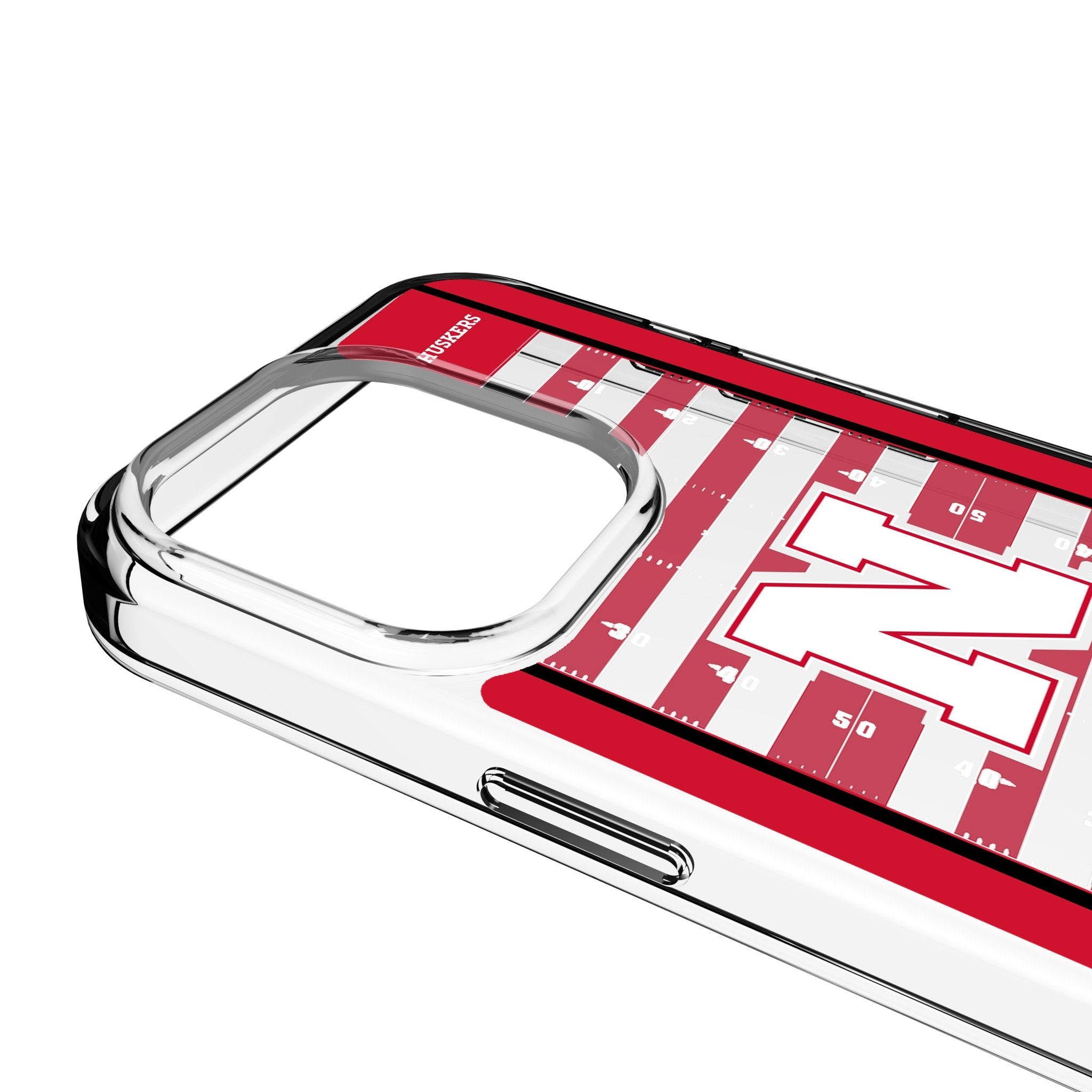 University of Nebraska Huskers Block N Field Clear Phone Case for Apple iPhone 3