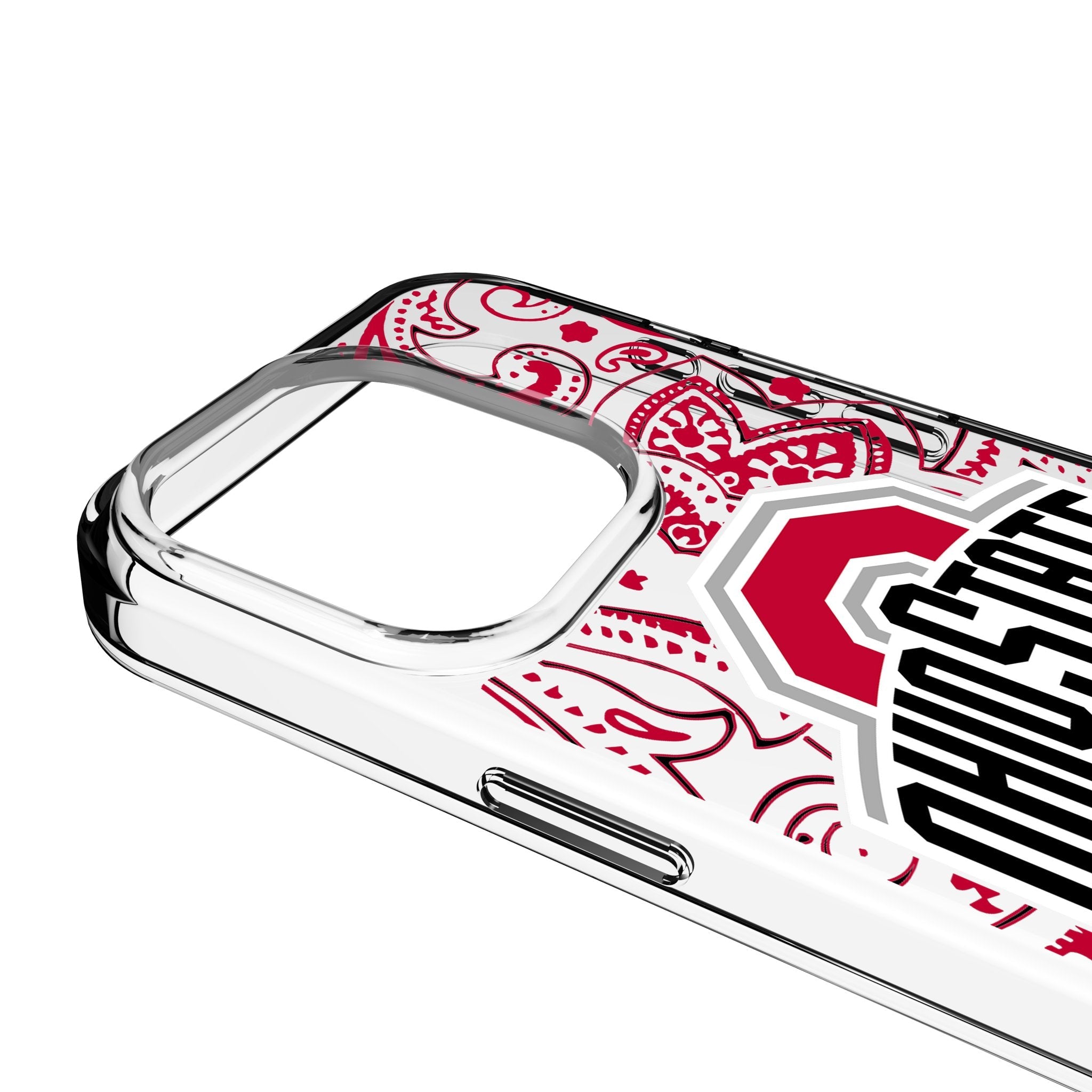 Ohio State University Buckeyes Paisley Clear Phone Case for Apple iPhone 3