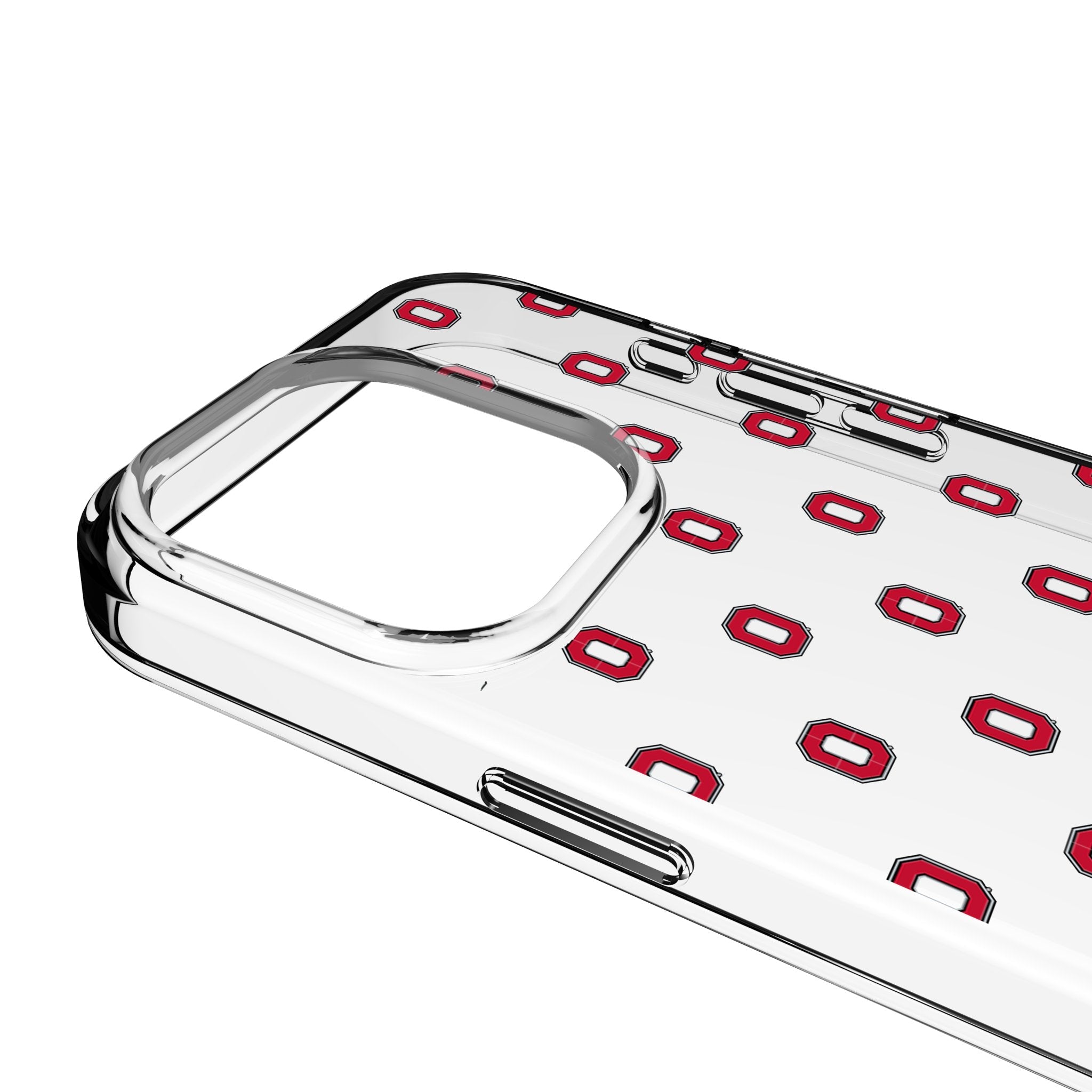 Ohio State University Buckeyes Fashion Pattern Clear Phone Case for Apple iPhone 3