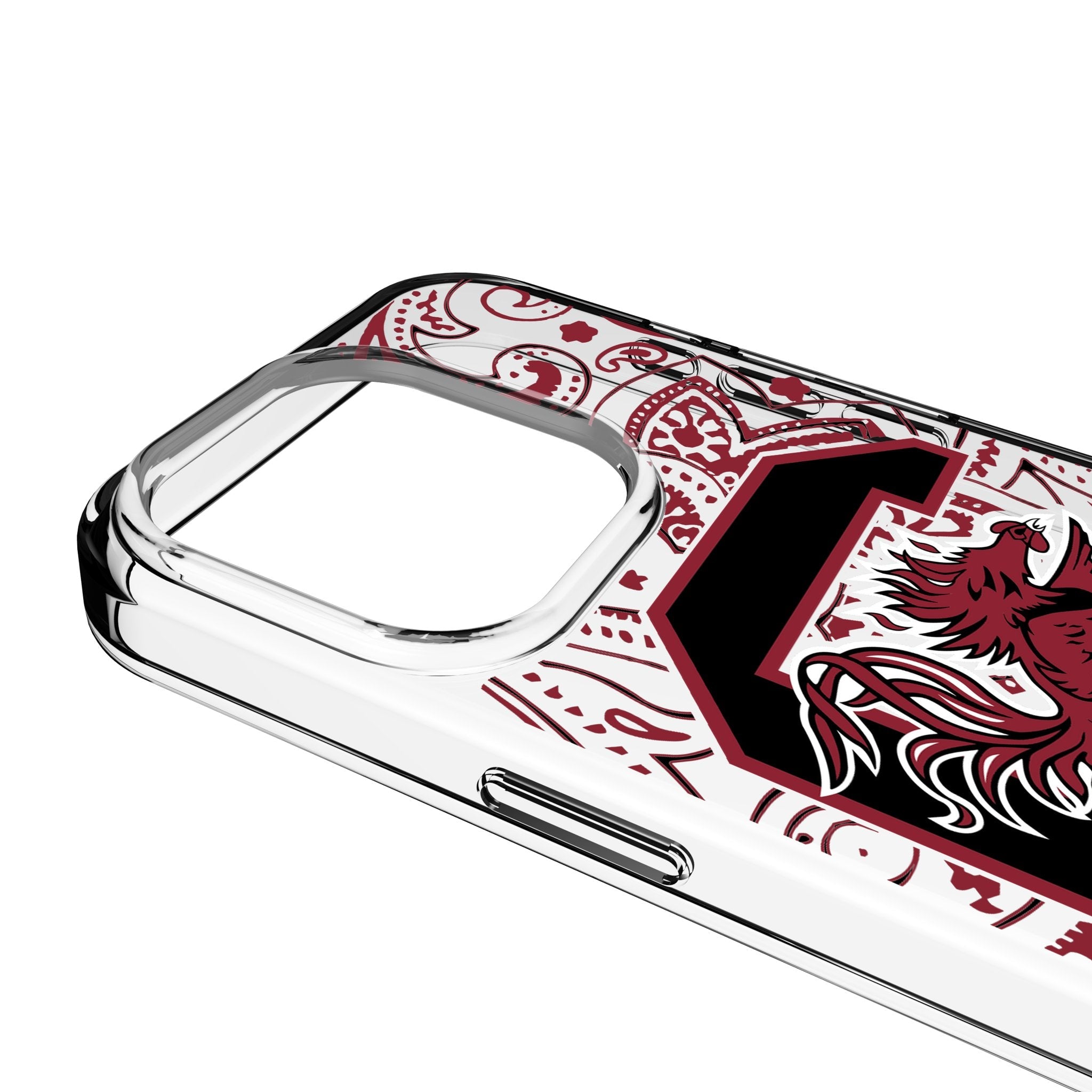 University of South Carolina Gamecocks Paisley Clear Phone Case for Apple iPhone 3