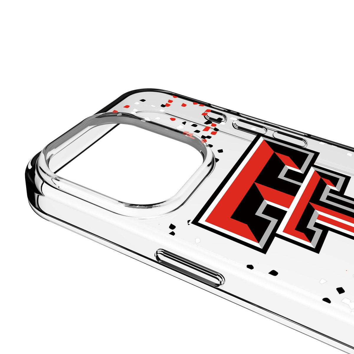 Texas Tech Red Raiders Confetti Clear Phone Case for Apple iPhone 3
