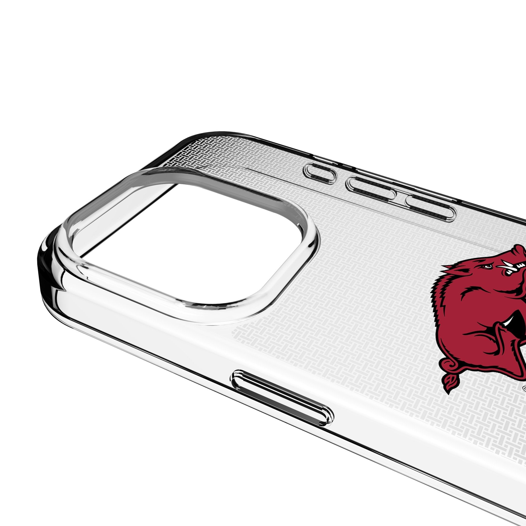 University of Arkansas Fayetteville Razorbacks Linen Clear Phone Case for Apple iPhone 3