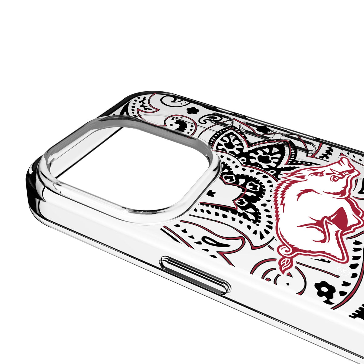 University of Arkansas Fayetteville Razorbacks Paisley Clear Phone Case for Apple iPhone 3