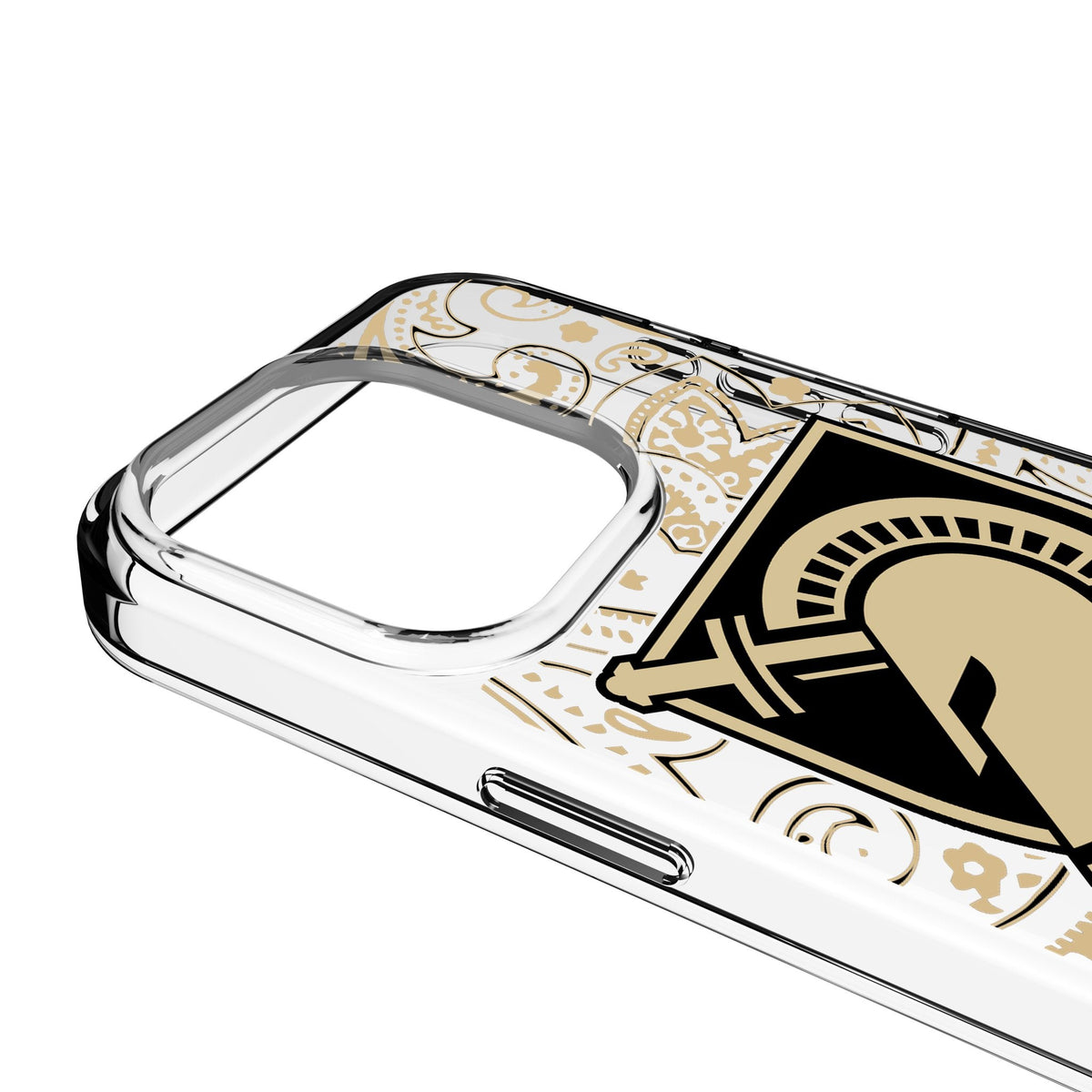 United States Military Academy Black Knights Paisley Clear Phone Case for Apple iPhone 3
