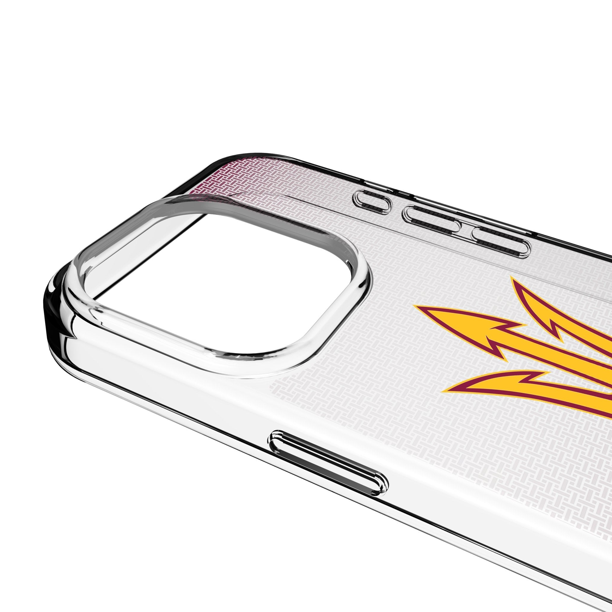 Arizona State University Sun Devils Linen Clear Phone Case for Apple iPhone 3