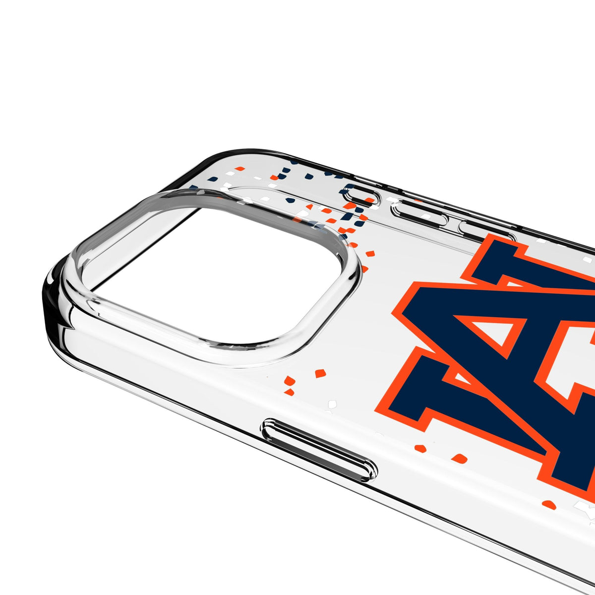 University of Auburn Tigers Confetti Clear Phone Case for Apple iPhone 3