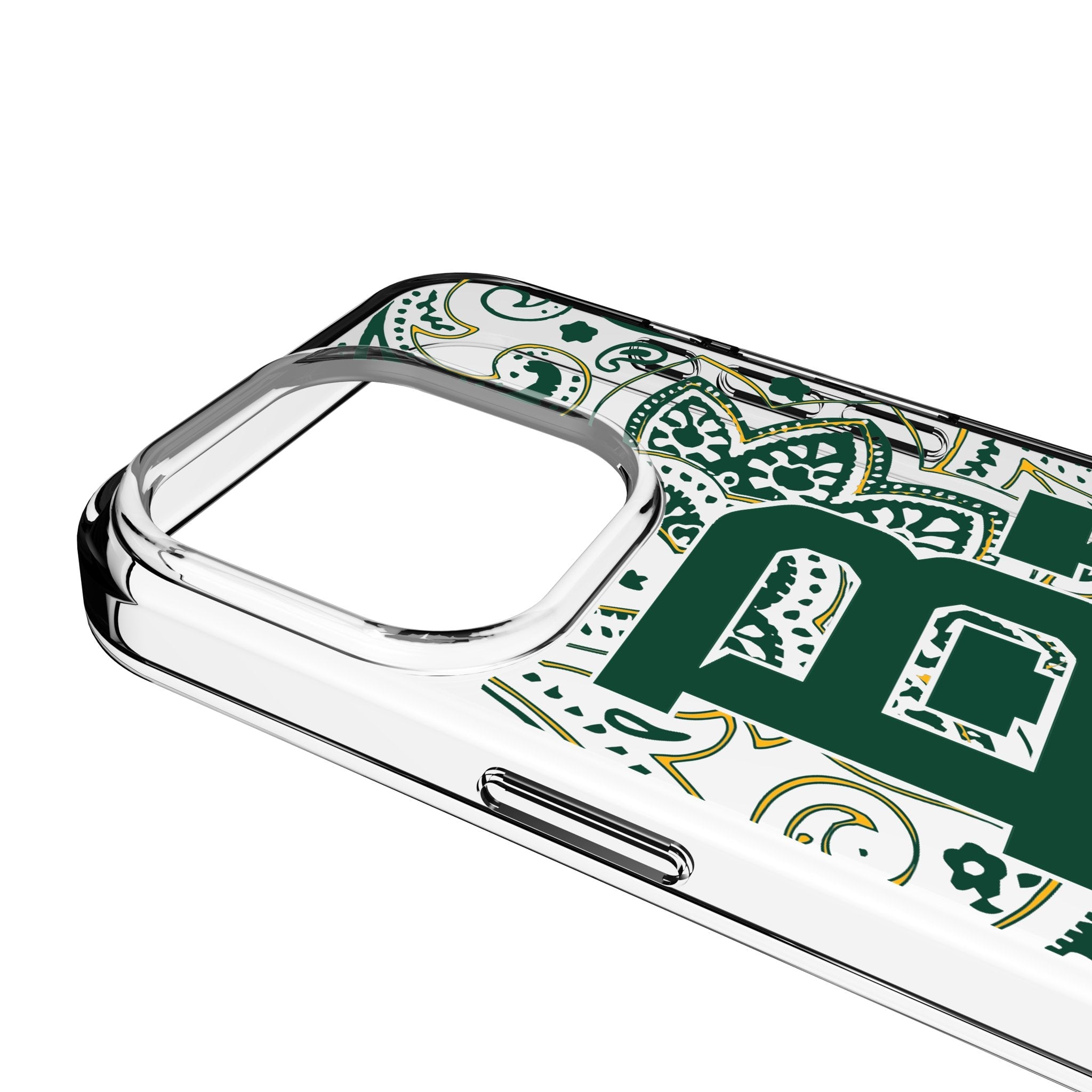 Baylor University Bears Paisley Clear Phone Case for Apple iPhone 3