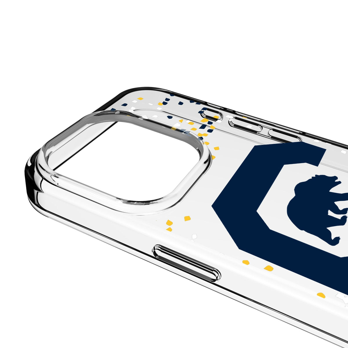 University of California Berkeley Golden Bears Confetti Clear Phone Case for Apple iPhone 3