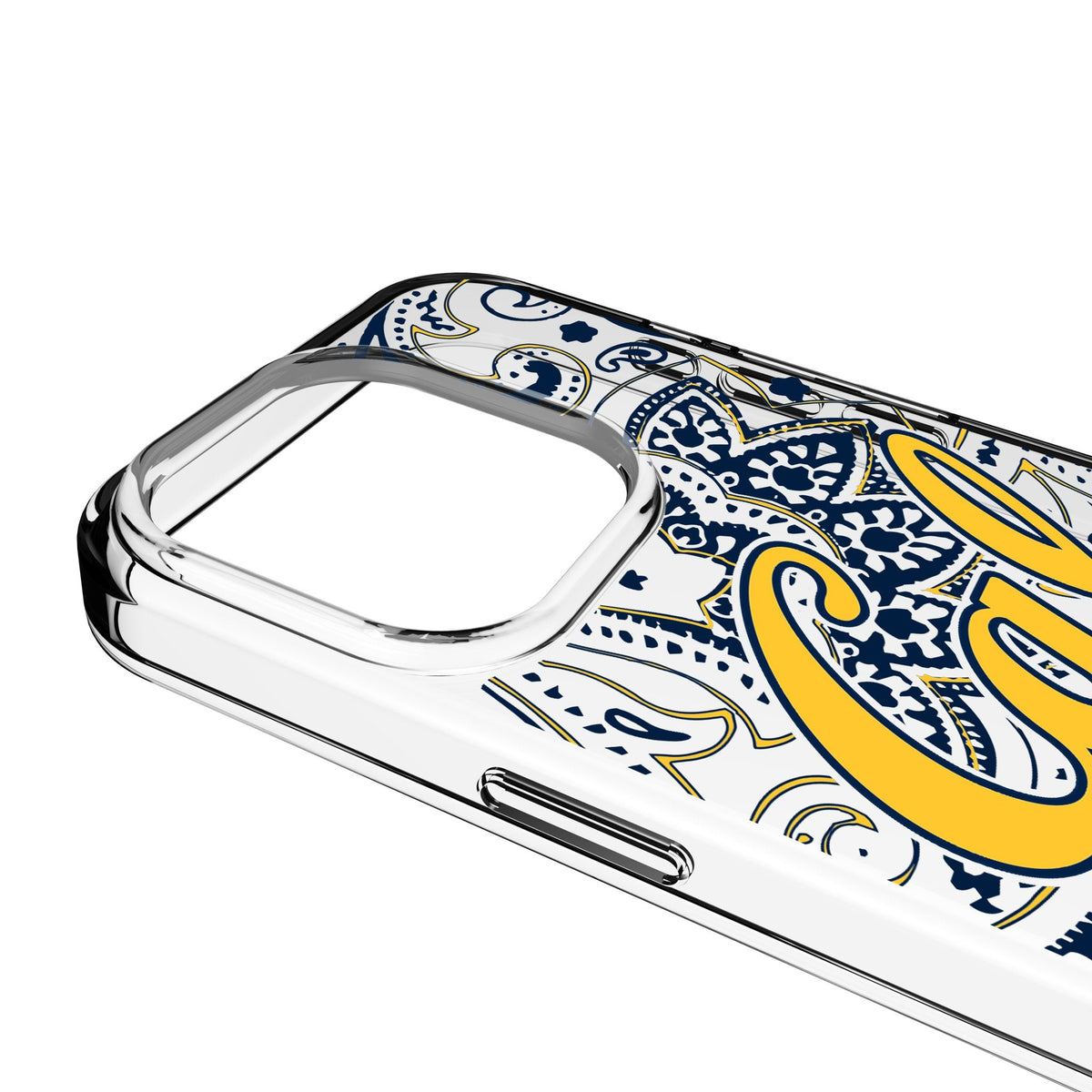 University of California Berkeley Golden Bears Paisley Clear Phone Case for Apple iPhone 3