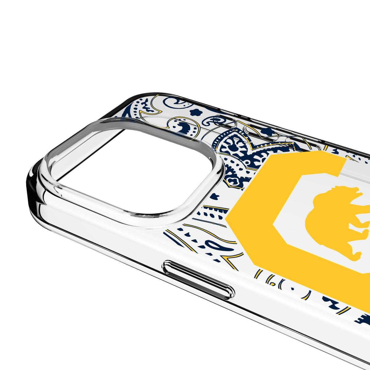 University of California Berkeley Golden Bears Paisley Clear Phone Case for Apple iPhone 3