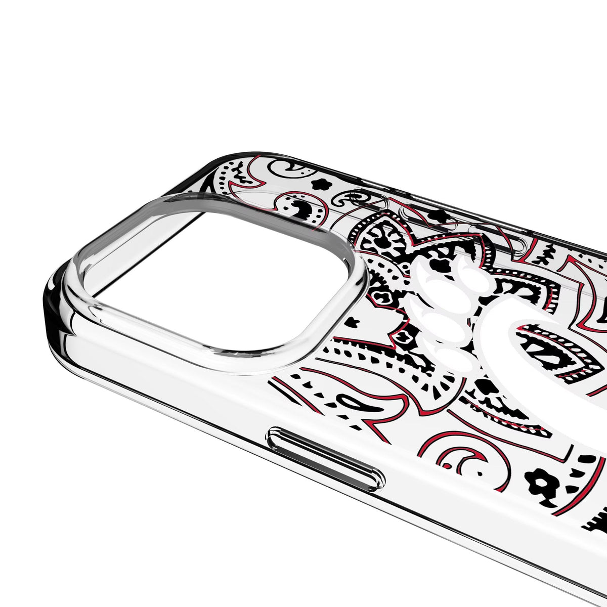University of Cincinnati Bearcats Paisley Clear Phone Case for Apple iPhone 3