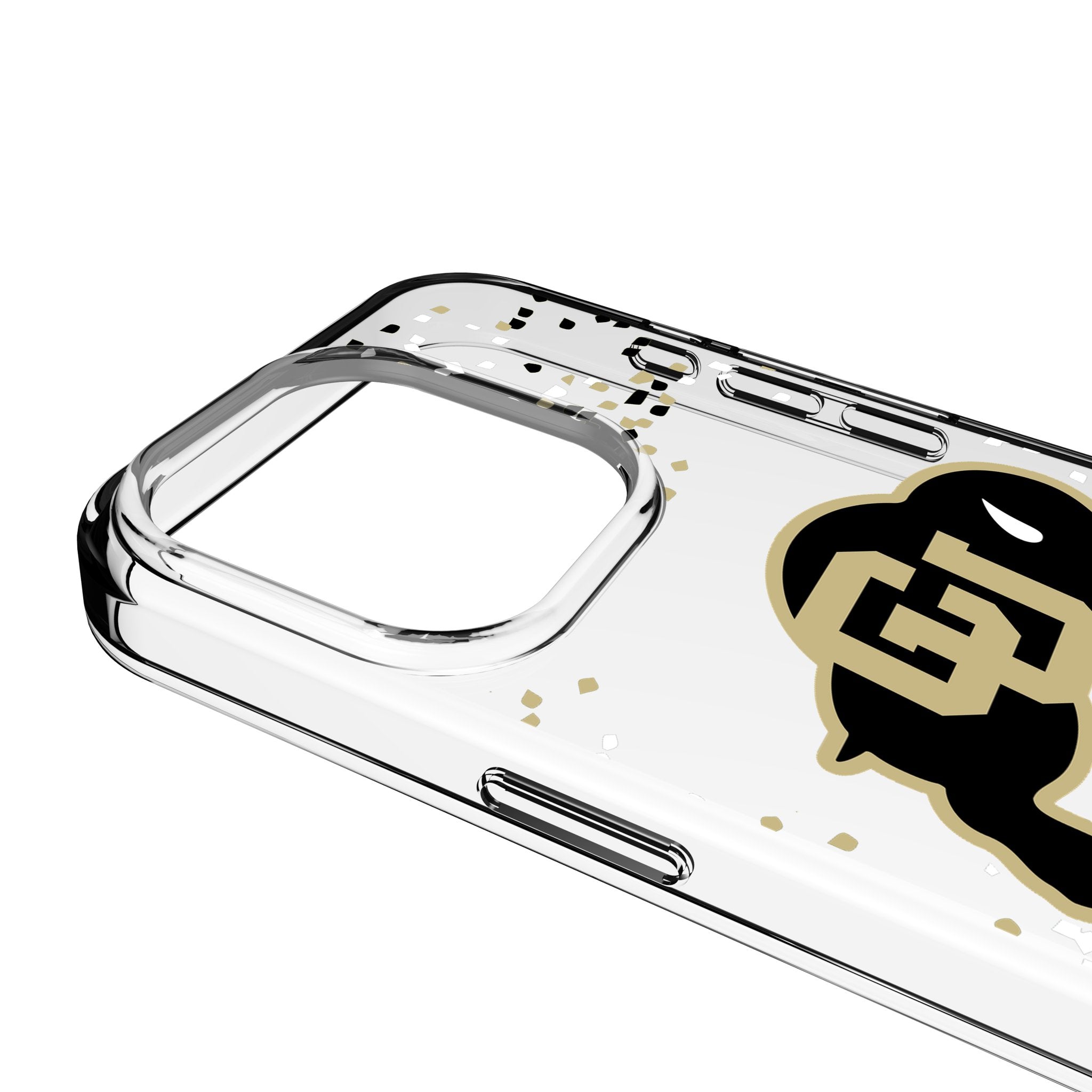 University of Colorado Buffaloes Confetti Clear Phone Case for Apple iPhone 3