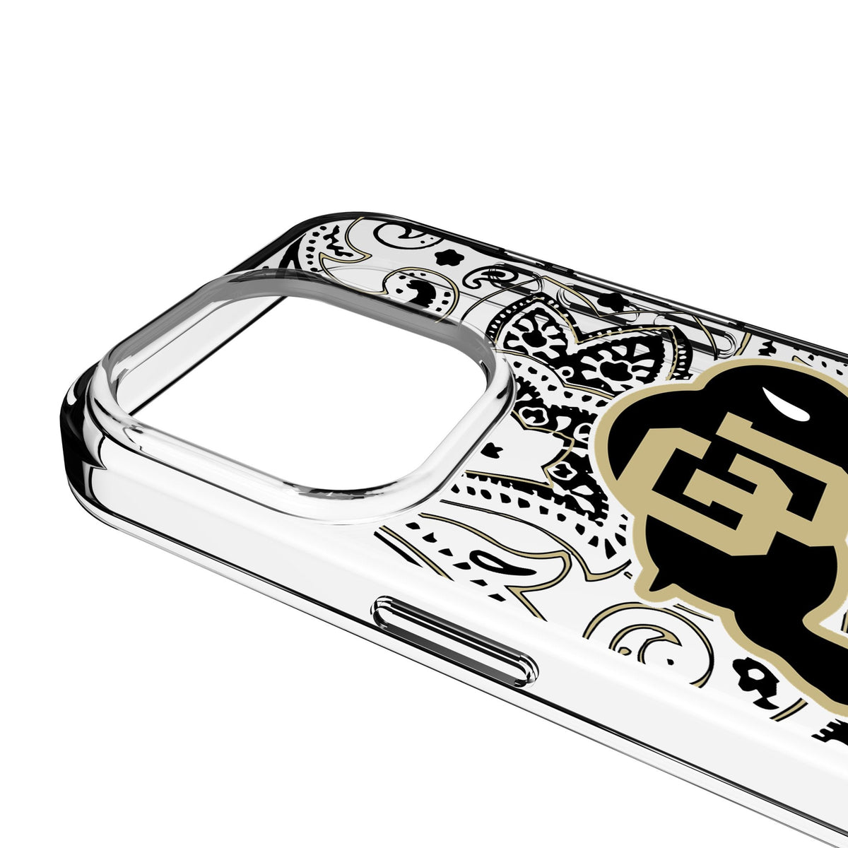University of Colorado Buffaloes Paisley Clear Phone Case for Apple iPhone 3