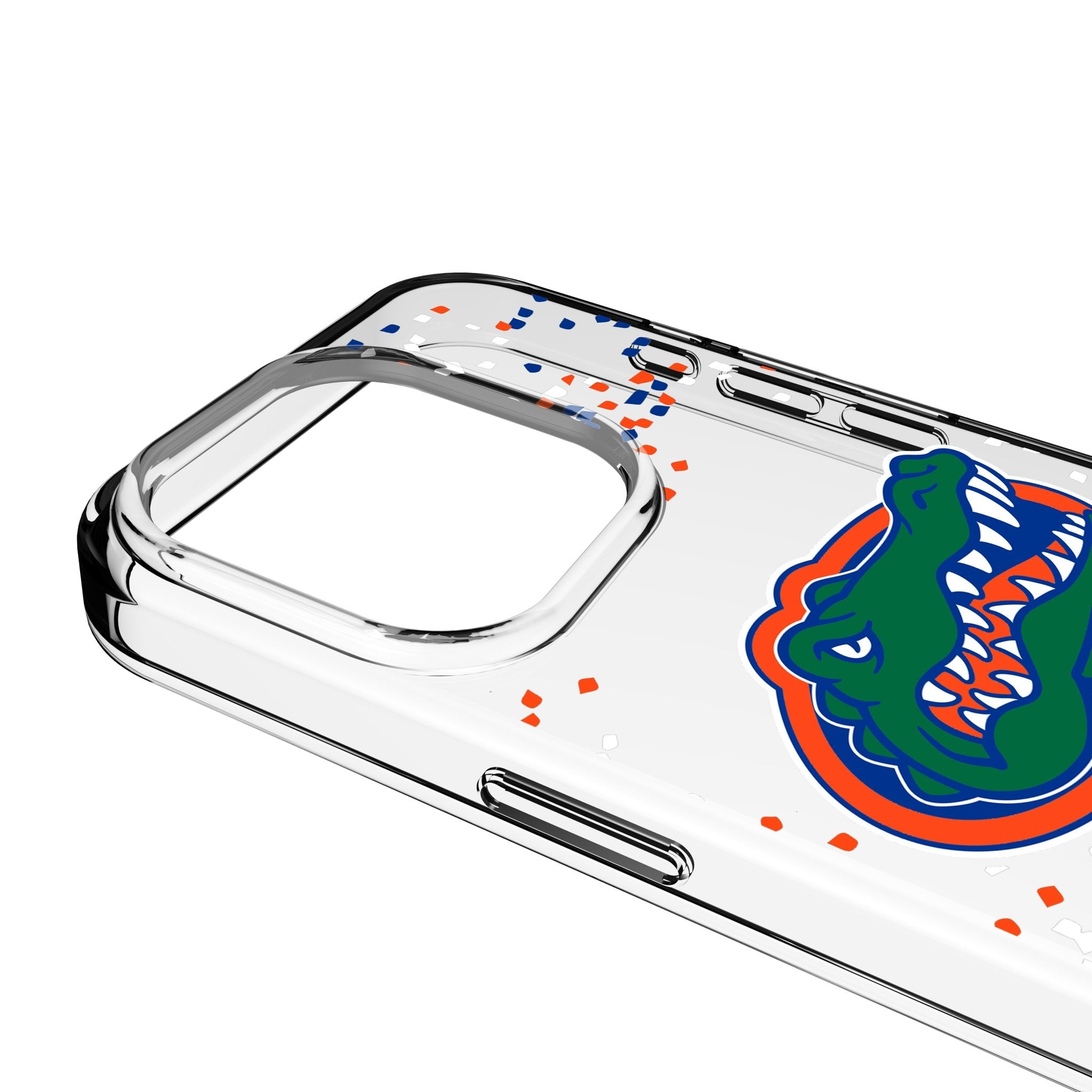 University of Florida Gators Confetti Clear Phone Case for Apple iPhone 3