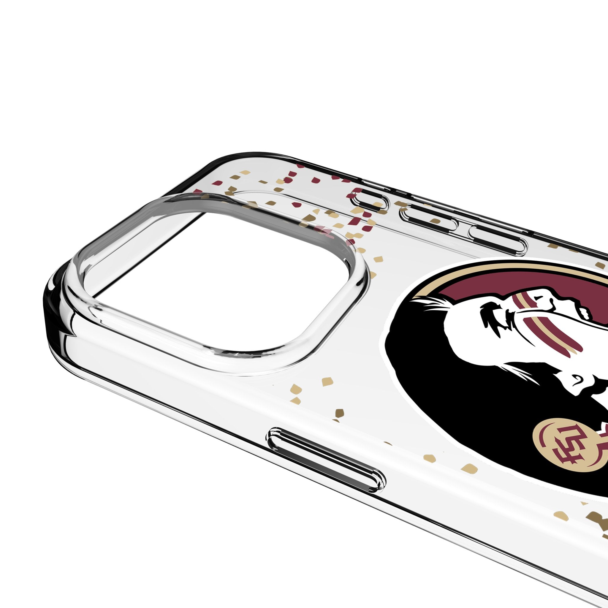 Florida State University Seminoles Confetti Clear Phone Case for Apple iPhone 3