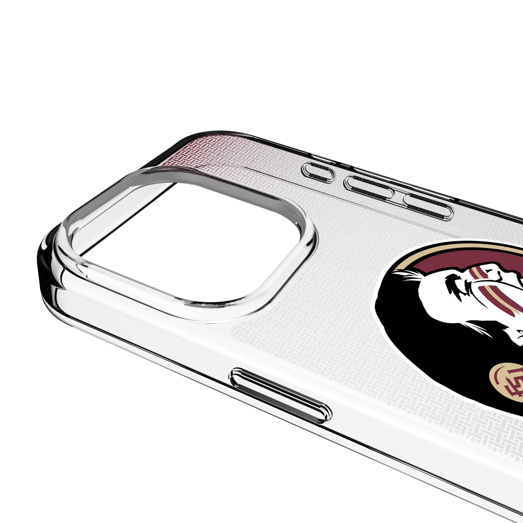 Florida State University Seminoles Linen Clear Phone Case for Apple iPhone 3