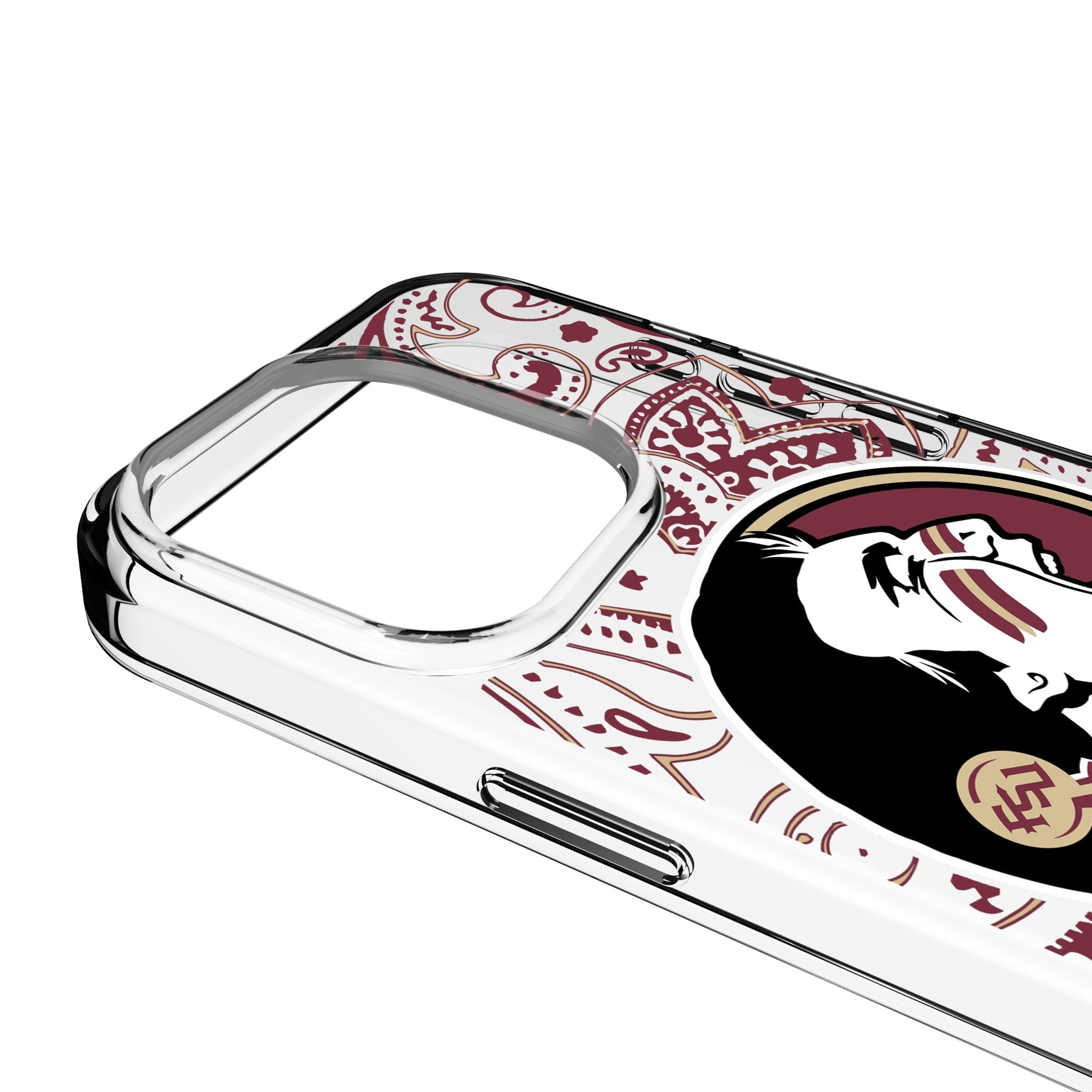 Florida State University Seminoles Paisley Clear Phone Case for Apple iPhone 3