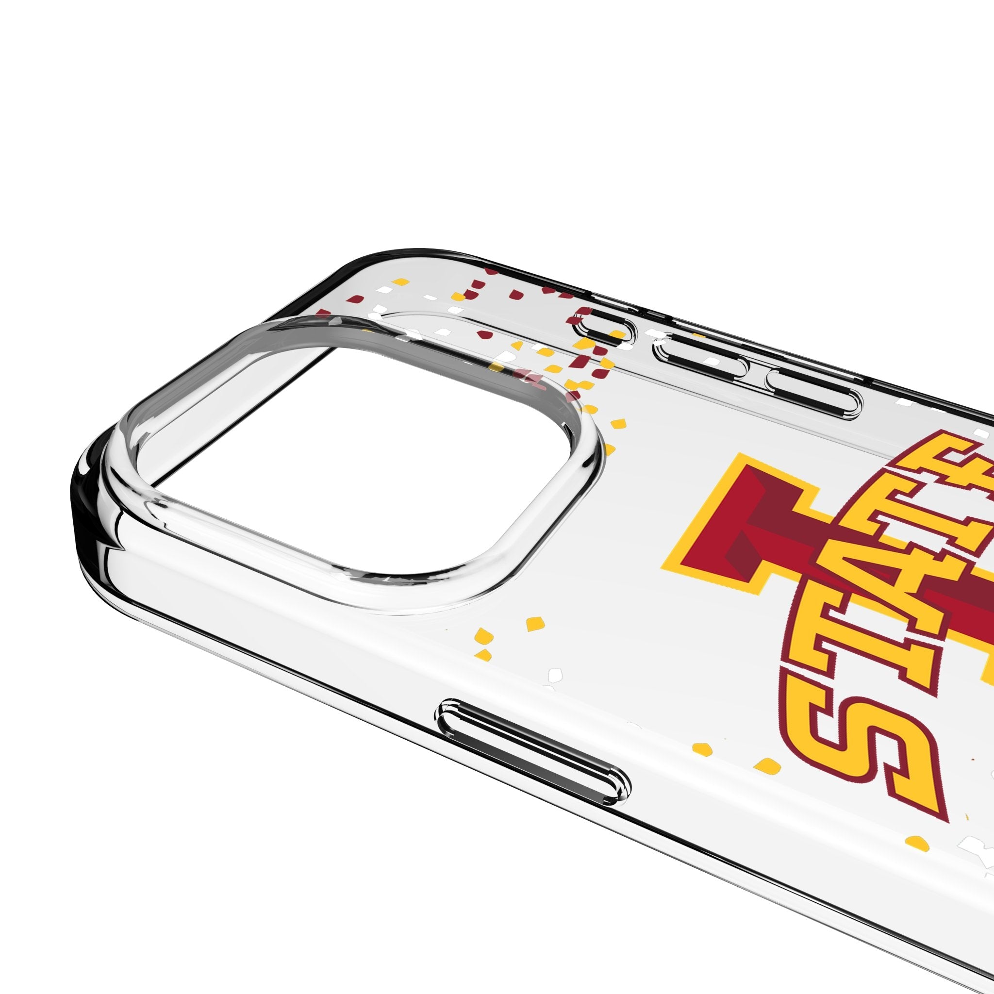 Iowa State University Cyclones Confetti Clear Phone Case for Apple iPhone 3