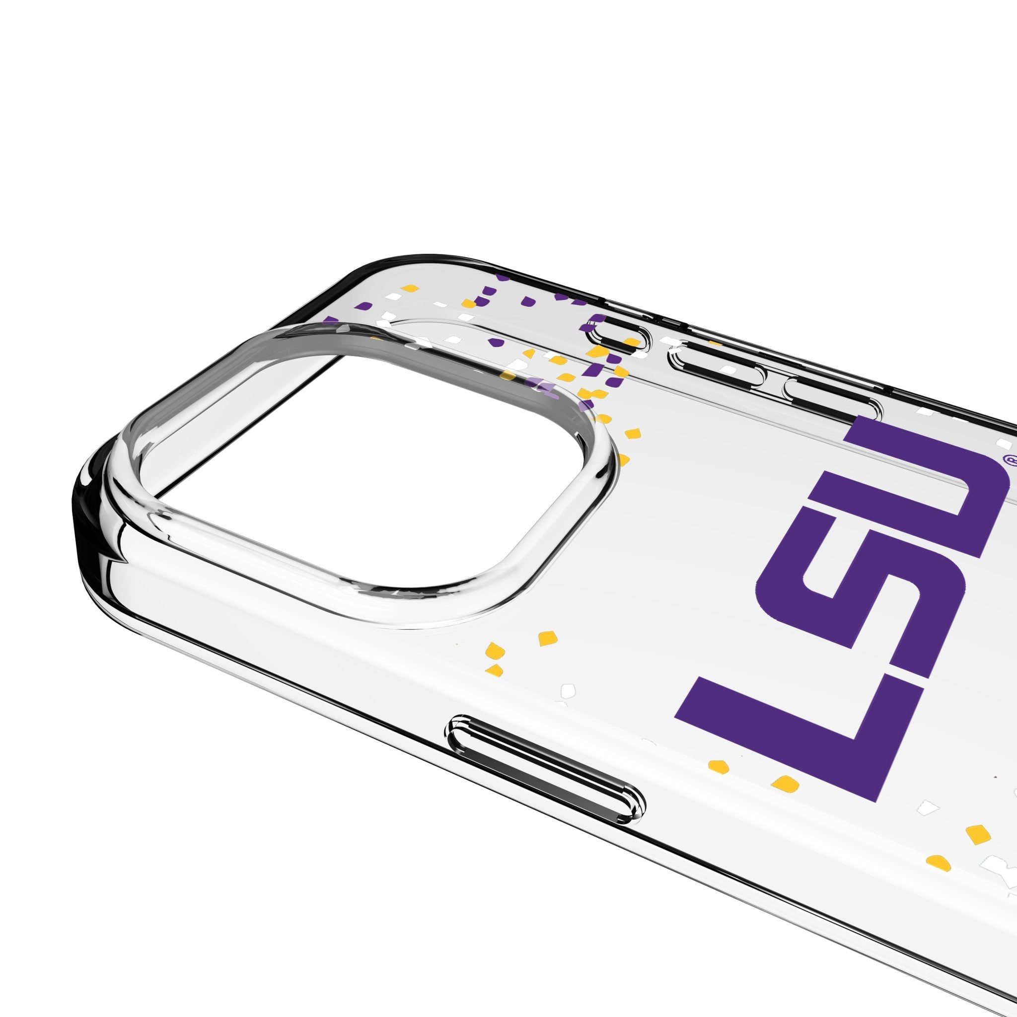 Louisiana State University Tigers Confetti Clear Phone Case for Apple iPhone 3